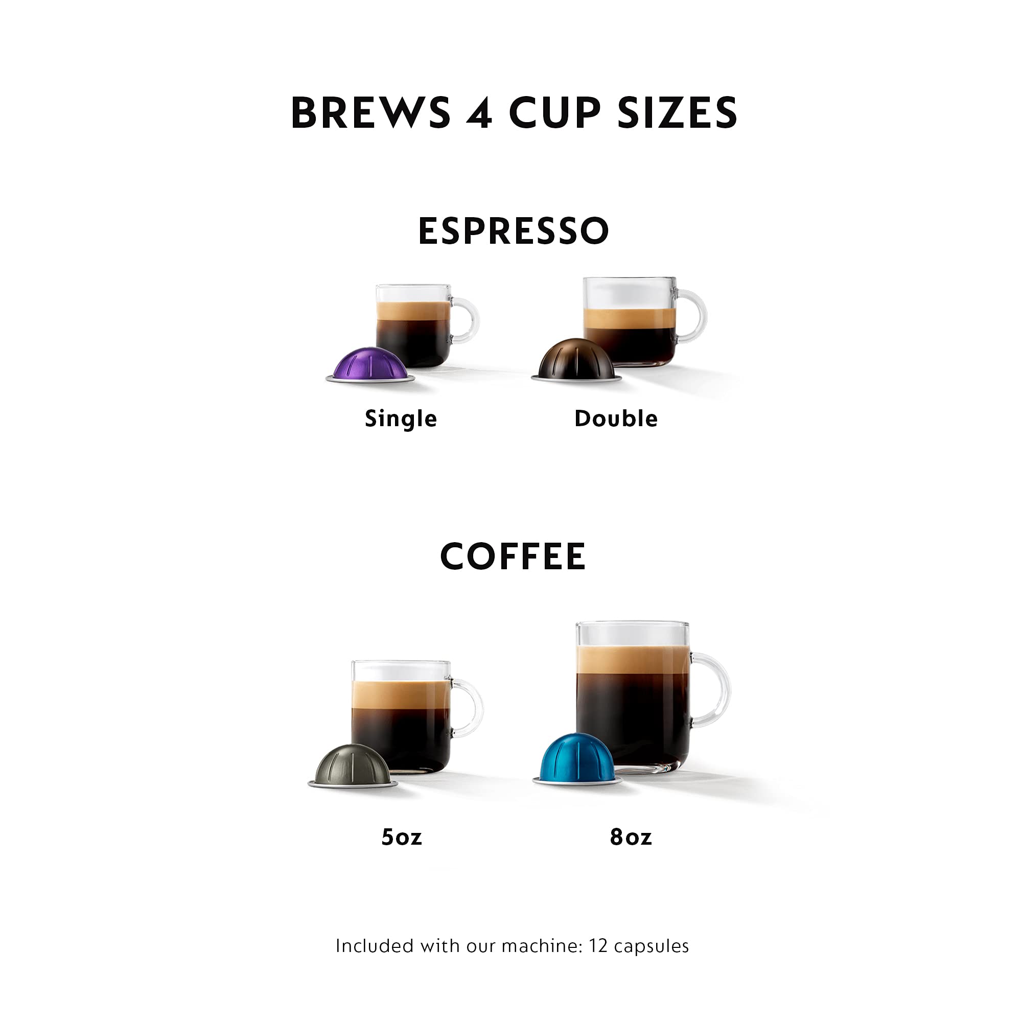 Nespresso Vertuo Coffee and Espresso Maker by De'Longhi, Titan