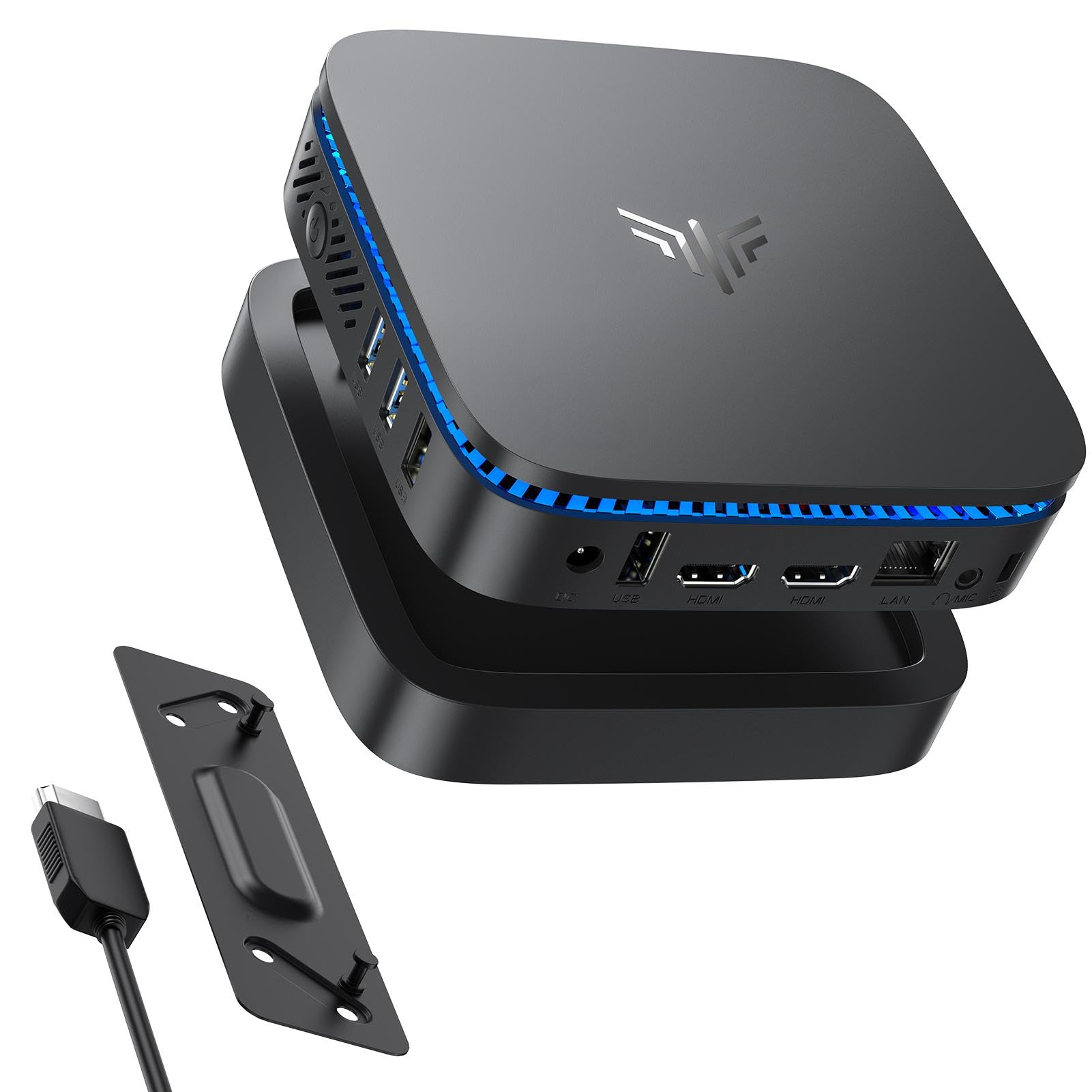 KAMRUI Essenx E1 Mini PC Computer, AMD 3150U (Beats i3-10110U/N95), 8GB RAM 256GB SSD, Mini Desktop Computer Support Dual 4K, WiFi, Bluetooth, Ethernet for Business, Education, Home