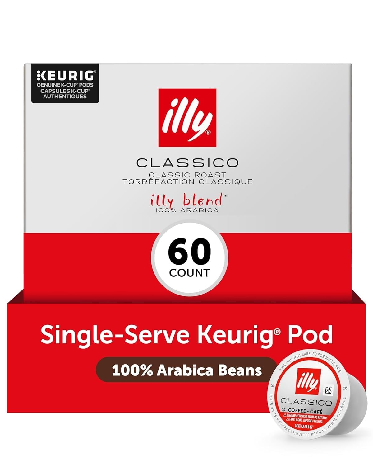 Illy Coffee K Cups - Pods For Keurig Machines – Classico Roast - Caramel, Orange Blossom & Jasmine - Mild, Flavorful & Balanced Flavor - No Preservatives – 32 Count
