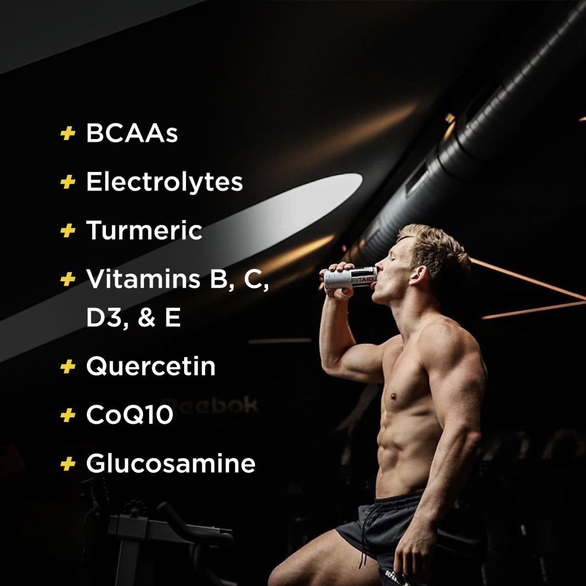 FITAID Recovery Blend, BCAAs, 100% Clean, Paleo, B-Complex, Citrus Medley, No Sucralose, 12-oz. cans (Pack of 12)