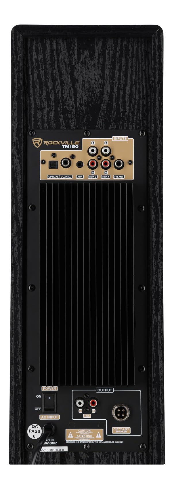 Rockville TM150D Powered Home Theater Tower Speaker System, Dark Wood, 1000W, 10" Subwoofers, Bluetooth, USB/SD Playback, FM Radio, Remote Control, Karaoke Ready, Perfect for Home Entertainment