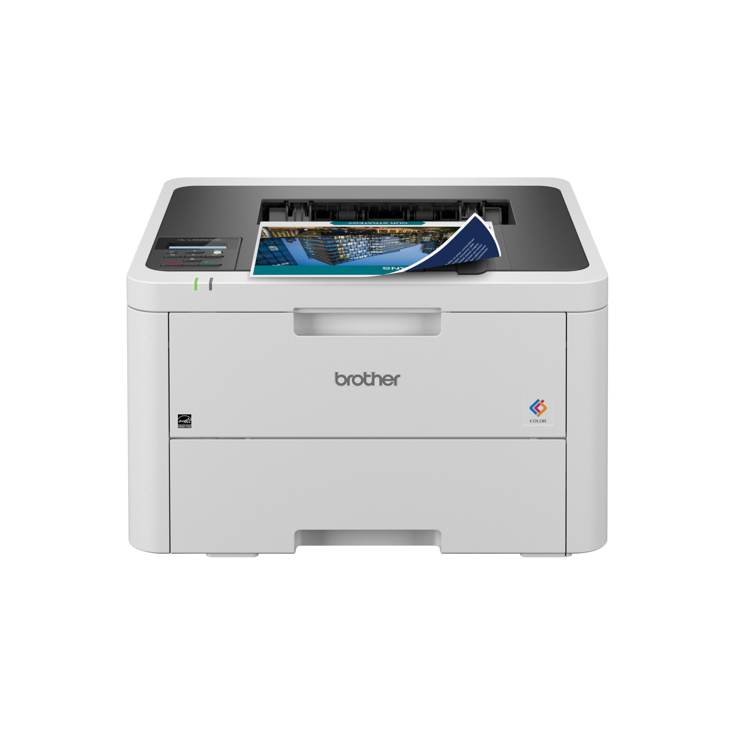 Brother Color Laser Printer with Wireless Printing Fast 19 PPM Output, Duplex Feature, Mobile Device Compatible, 250-Sheet Paper Tray for Professional Home Office Printing (HL-L3220CDW)