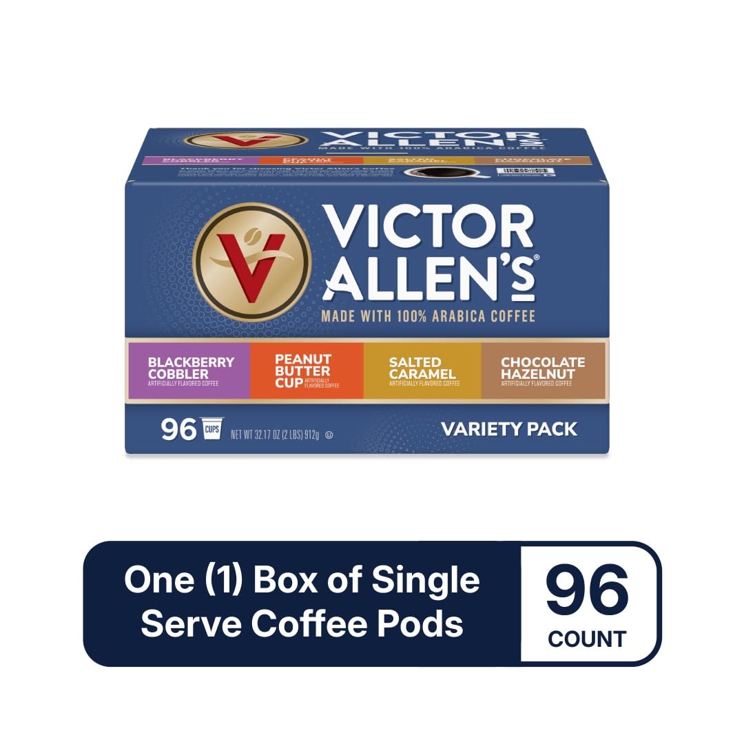 Victor Allen's Coffee Hazelnut Flavored, Medium Roast, 80 Count, Single Serve Coffee Pods for Keurig K-Cup Brewers