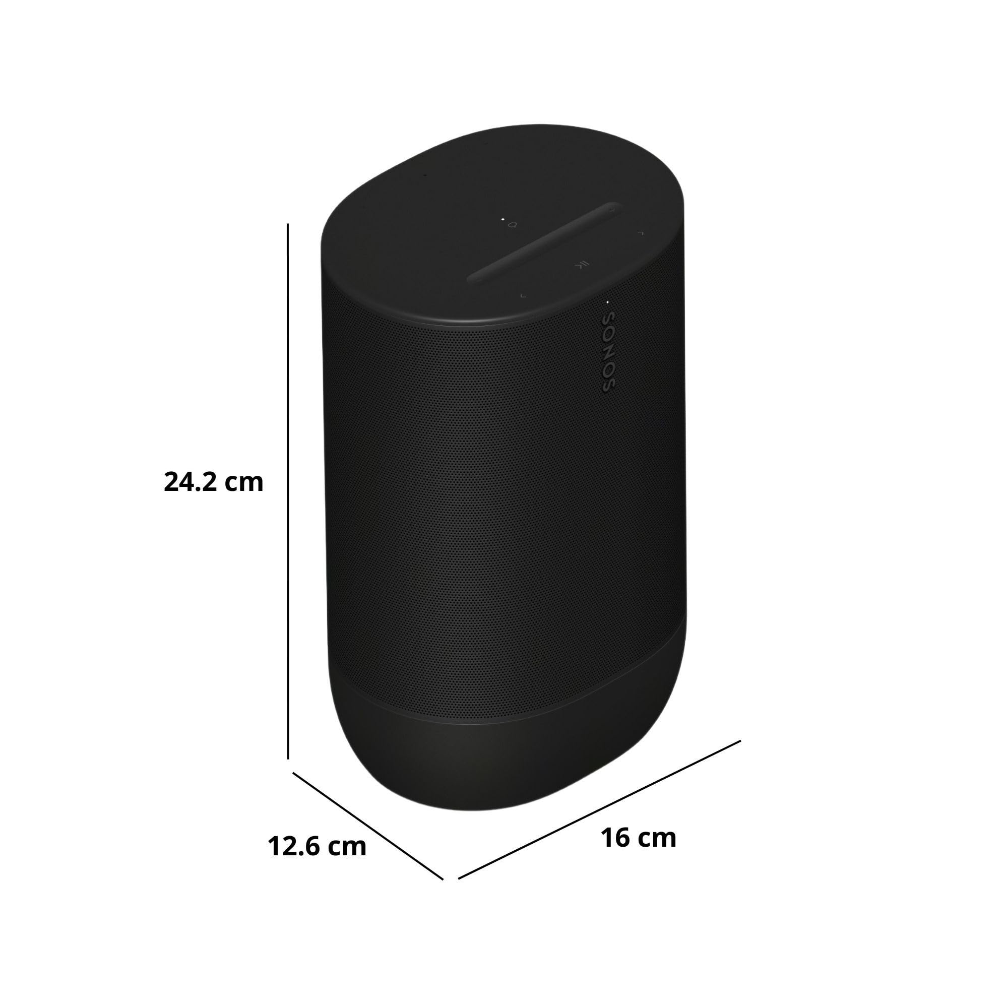 Sonos Move 2 - Black - Wireless Portable Bluetooth Speaker