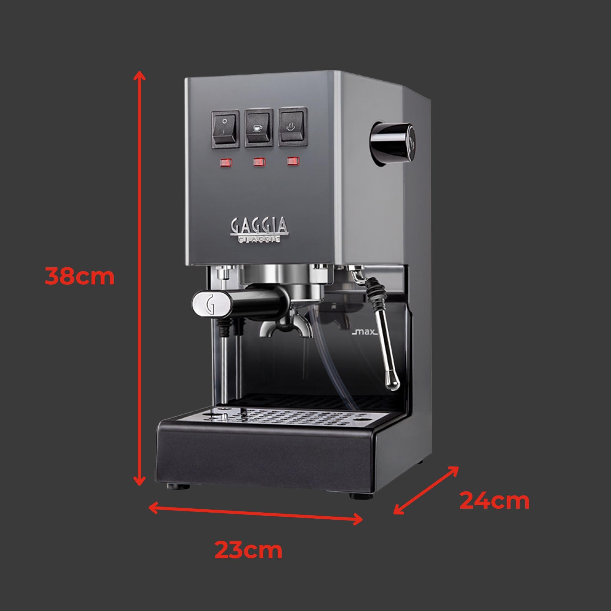 Gaggia RI9380/46 E24 Espresso Machine, Brushed Stainless Steel