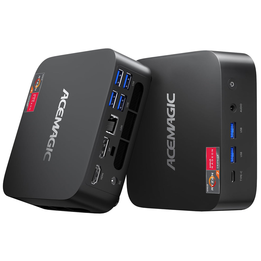ACEMAGICIAN Matrix Mini M1 Mini PC, Ryzen 7 7735HS, 24GB LPDDR5 512GB NVMe SSD Computers(up to 4.75Ghz), Windows 11 Pro Micro Desktop 4K Triple Display Office(Upgraded 7730U/7430U/5800H)