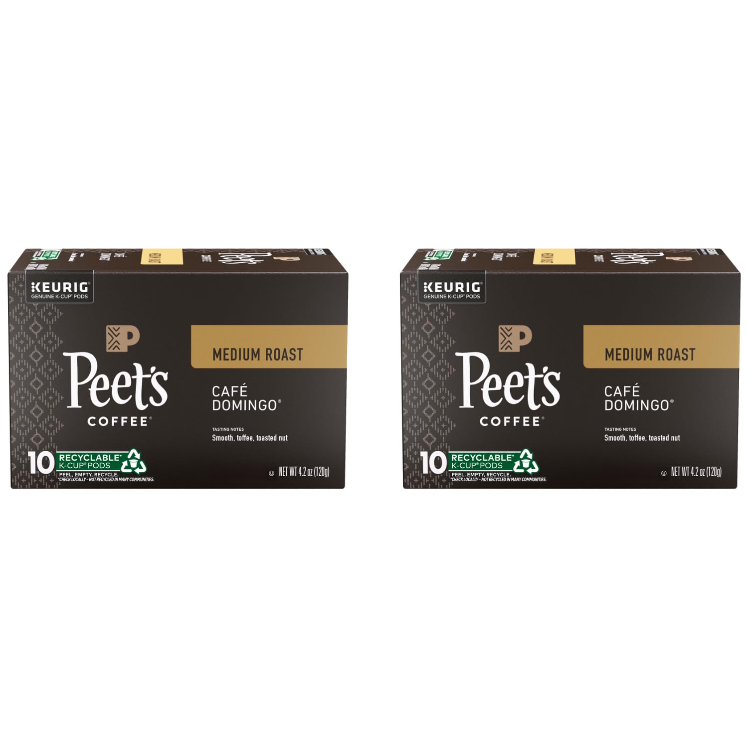Peet's Coffee, Medium Roast Keurig K-Cup Pods - Café Domingo 54 Count (1 Box of 54 Pods)