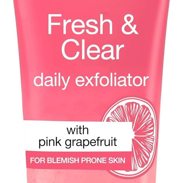 Neutrogena, Fresh & Clear Daily Exfoliator, Pink Grapefruit & Vitamin C, Blemish Prone Skin, clearer skin without over-drying skin, 150ml