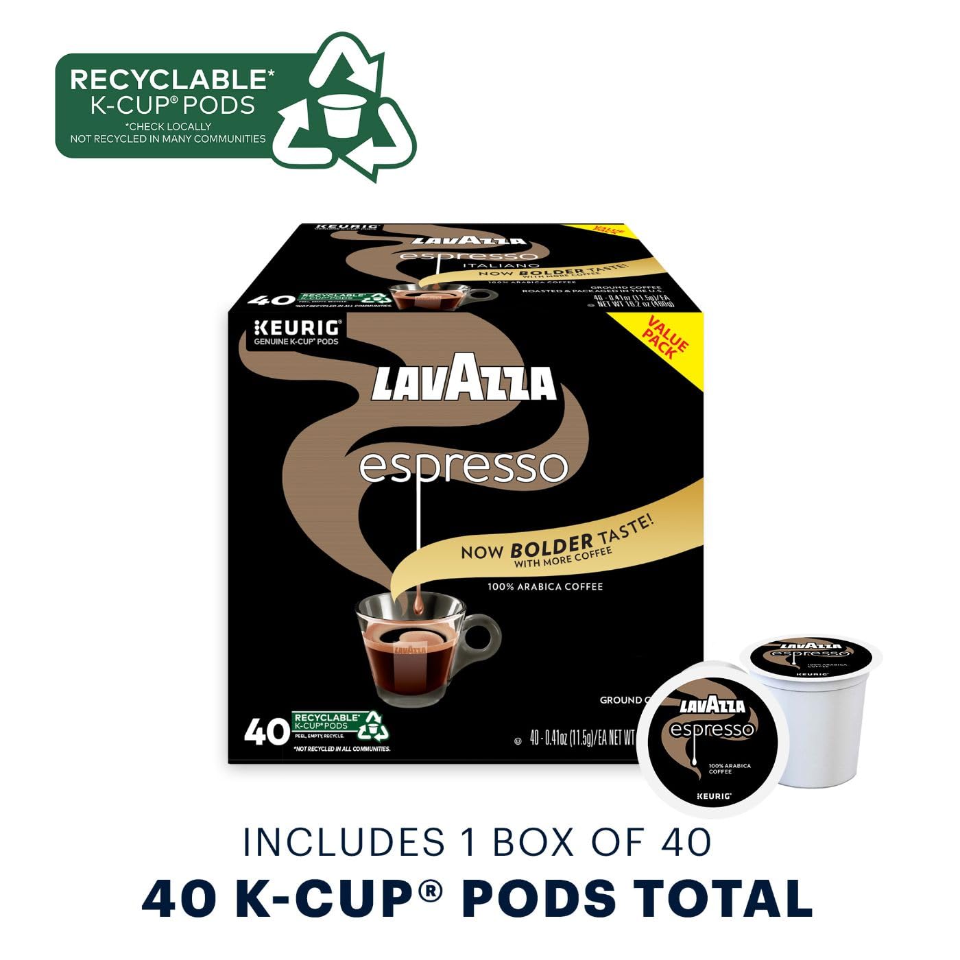 Lavazza Super Crema Whole Bean Coffee, Medium Espresso Roast, Arabica and Robusta Blend, 2.2 lb Bag, Package May Vary (Pack of 1)