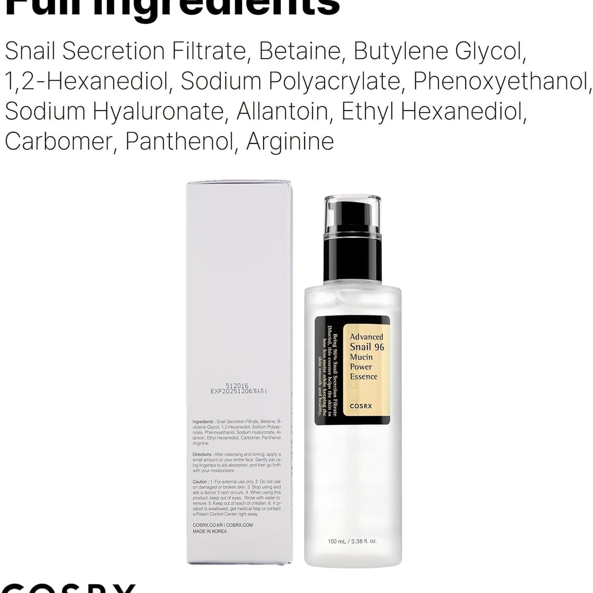 COSRX Advance Snail 96 Mucin Power Essence 100ml