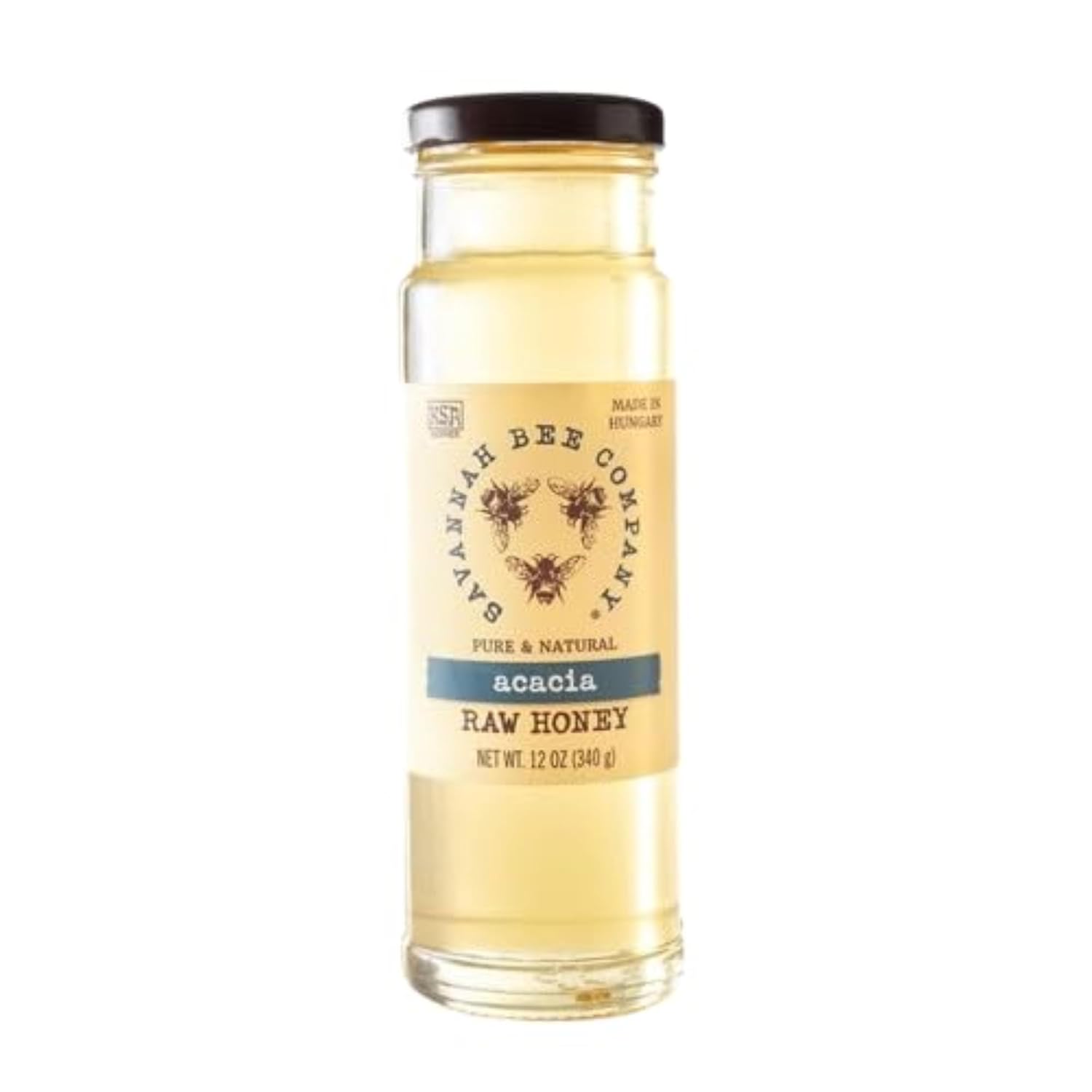 Savannah Bee Company Hot Honey Gluten Free and 100% Pure Honey Infused with Sweet Wildflower- Heat from Wildflower and Habanero Peppers 12 oz Squeeze Bottle