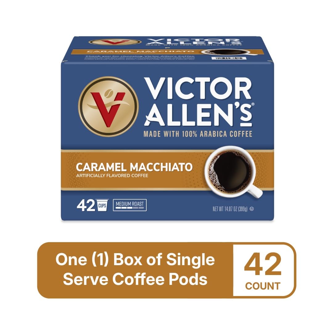 Victor Allen's Coffee Hazelnut Flavored, Medium Roast, 80 Count, Single Serve Coffee Pods for Keurig K-Cup Brewers