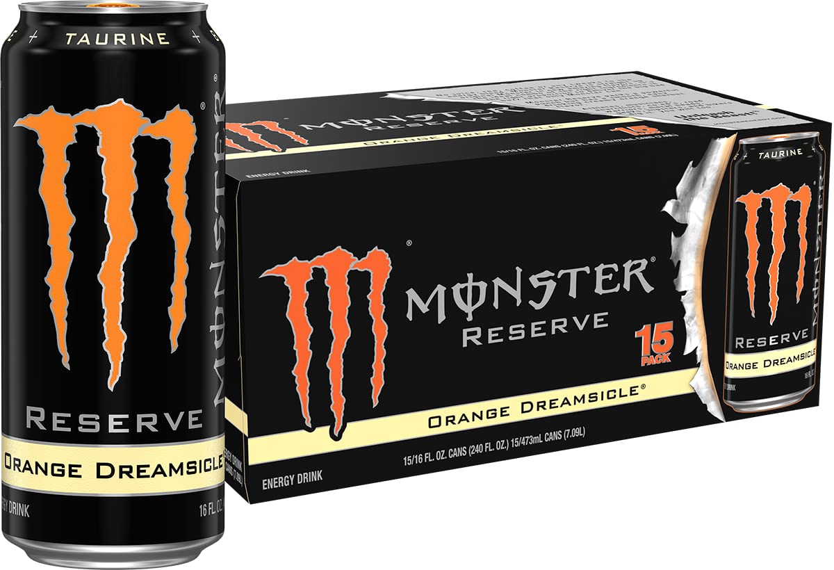 Monster Energy, Lo-Carb Monster, Low Carb Energy Drink, 16 Ounce | Pack of 15