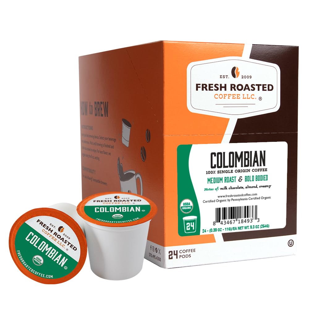 Fresh Roasted Coffee, Italian Roast, Dark, 96 Pods for K Cup Brewers