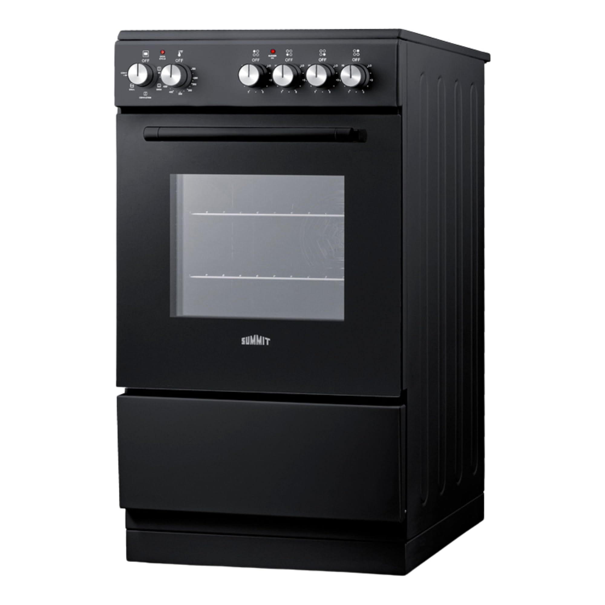 Summit 24” Electric Smooth Top Range, Large 2.44 cu.ft. oven. ADA Compliant, White- REXT24W