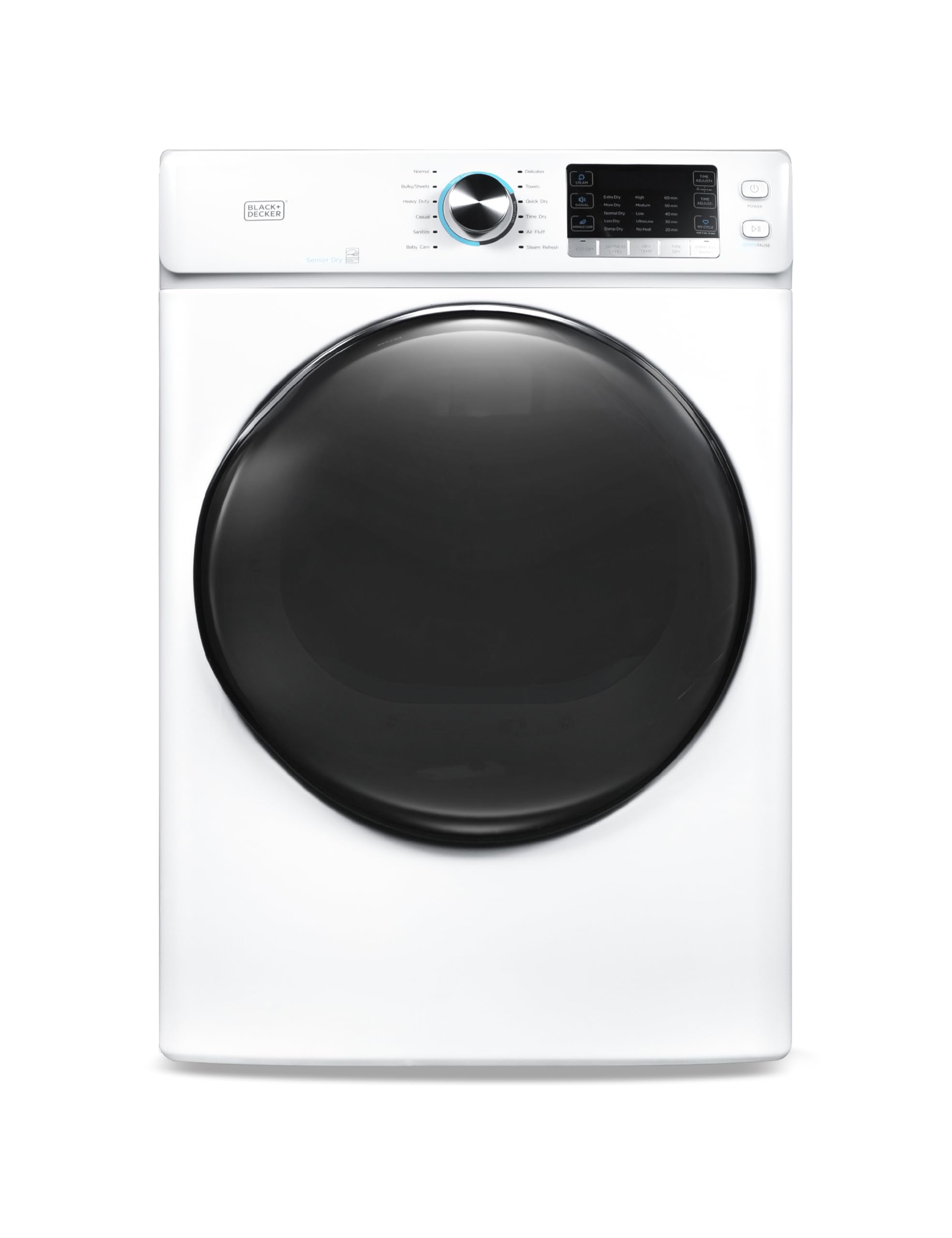 BLACK+DECKER BCED37 Compact Dryer for Standard Wall Outlet, Small, 4 Modes, Load Volume 13.2 lbs., White