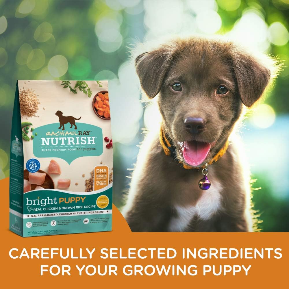 Nutrish Bright Puppy Premium Natural Dry Dog Food, Real Chicken & Brown Rice Recipe, 14 Pounds (Packaging May Vary), (Rachael Ray