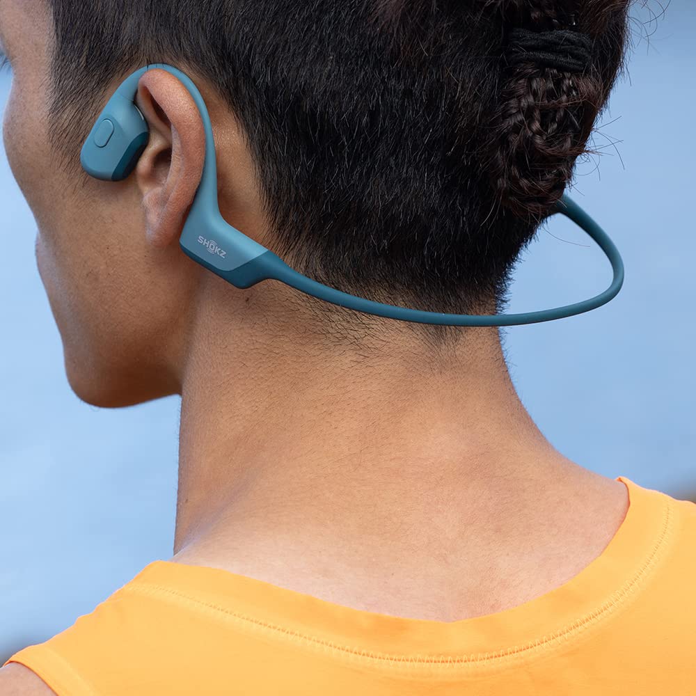 SHOKZ OpenRun Pro-Bone Conduction Headphones, Open-Ear Bluetooth Wireless Sport Headphones for Running and Workout, Sweat Resistant, Long Battery Life, Premium Deep Bass, Mic，with Hair Band, Black