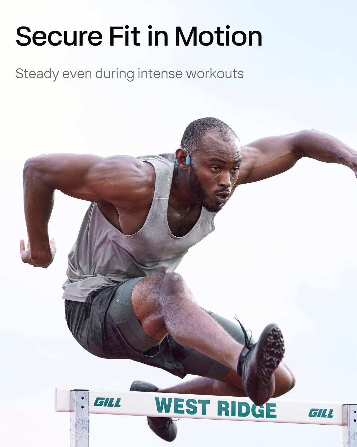 SHOKZ OpenRun Pro-Bone Conduction Headphones, Open-Ear Bluetooth Wireless Sport Headphones for Running and Workout, Sweat Resistant, Long Battery Life, Premium Deep Bass, Mic，with Hair Band, Black