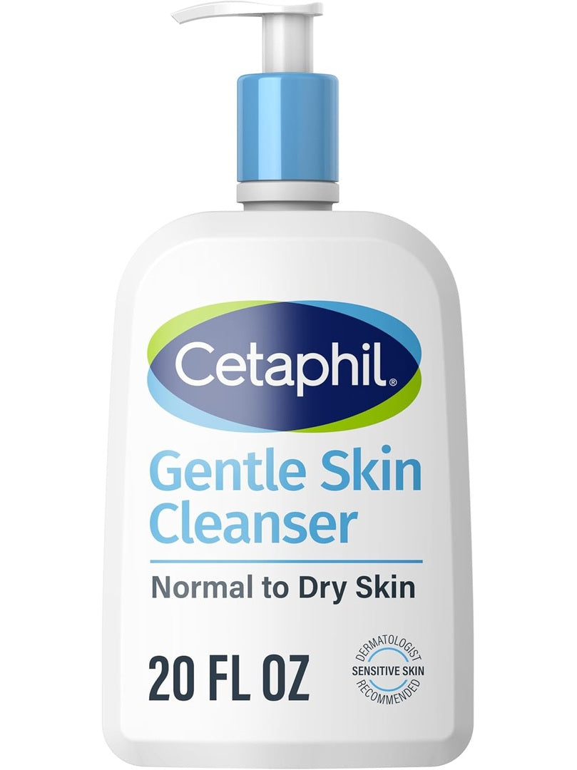CETAPHIL Face Wash by , Hydrating Gentle Skin Cleanser for Dry to Normal Sensitive Skin, NEW 20 oz, Fragrance Free, Soap Free and Non-Foaming