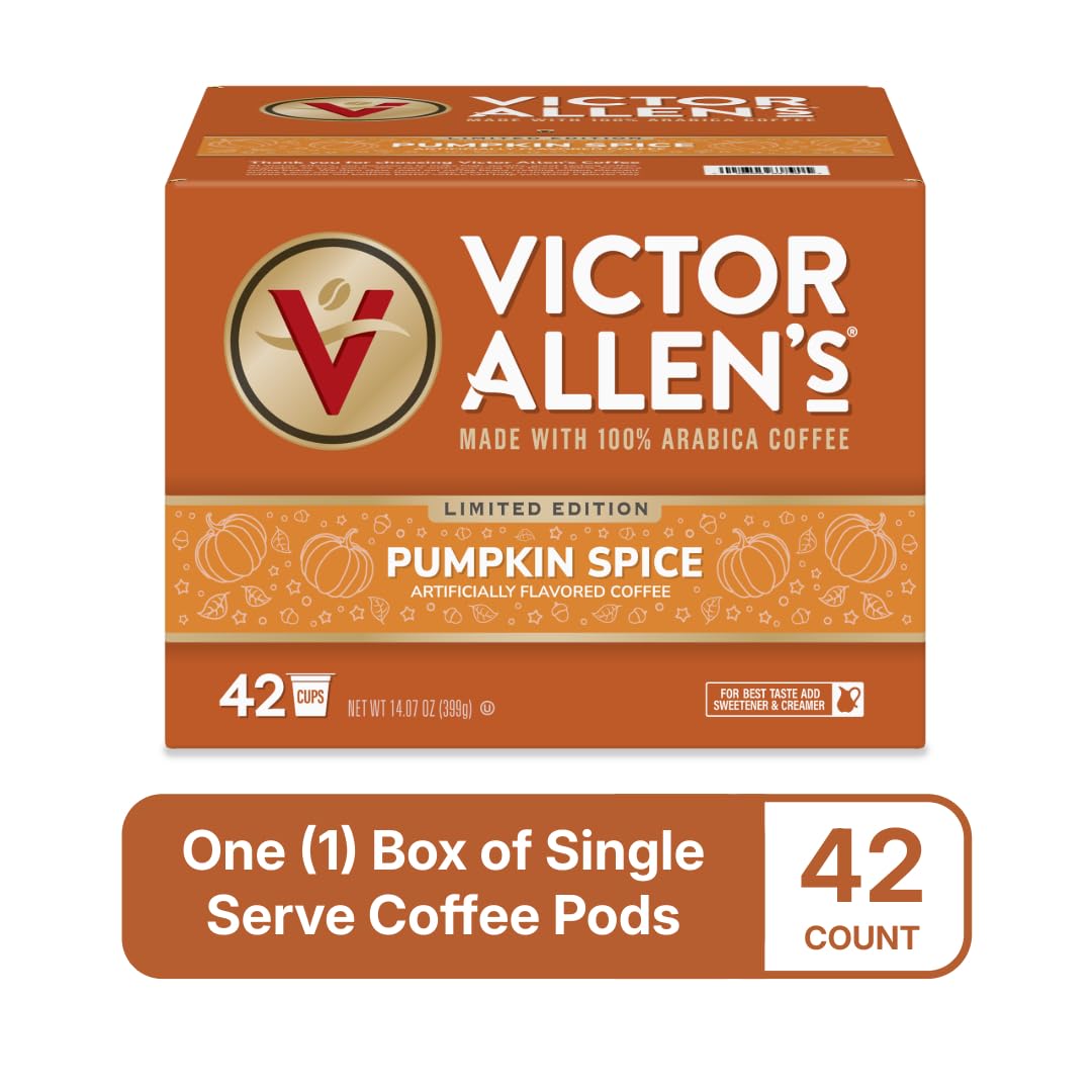 Victor Allen's Coffee Hazelnut Flavored, Medium Roast, 80 Count, Single Serve Coffee Pods for Keurig K-Cup Brewers