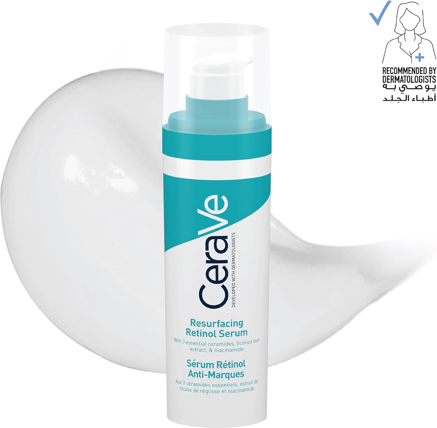 Cerave Resurfacing Retinol Serum To Reduce The Appearance Of Post-Acne Marks And Pores With Retinol, Licorice Root Extract & Niacinamide 30ml