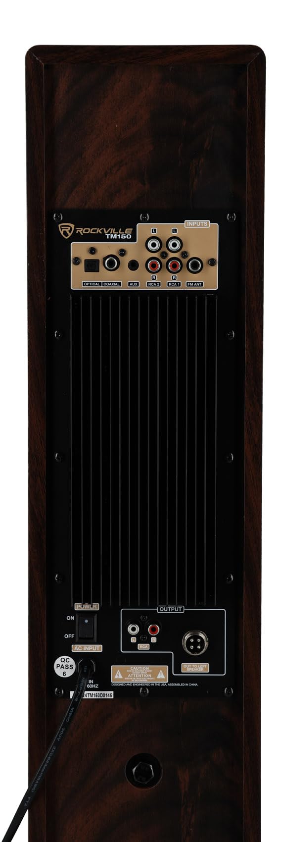 Rockville TM150D Powered Home Theater Tower Speaker System, Dark Wood, 1000W, 10" Subwoofers, Bluetooth, USB/SD Playback, FM Radio, Remote Control, Karaoke Ready, Perfect for Home Entertainment