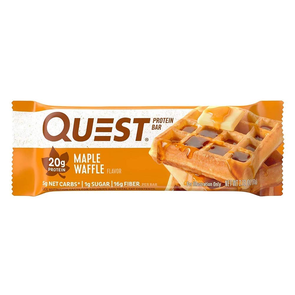 Quest Nutrition Chocolate Chip Dough Cookie Protein Bars, 21g Protein, 1g Sugar, 4g Net Carb, High Fiber, Gluten Free, Keto Friendy, 12 Count