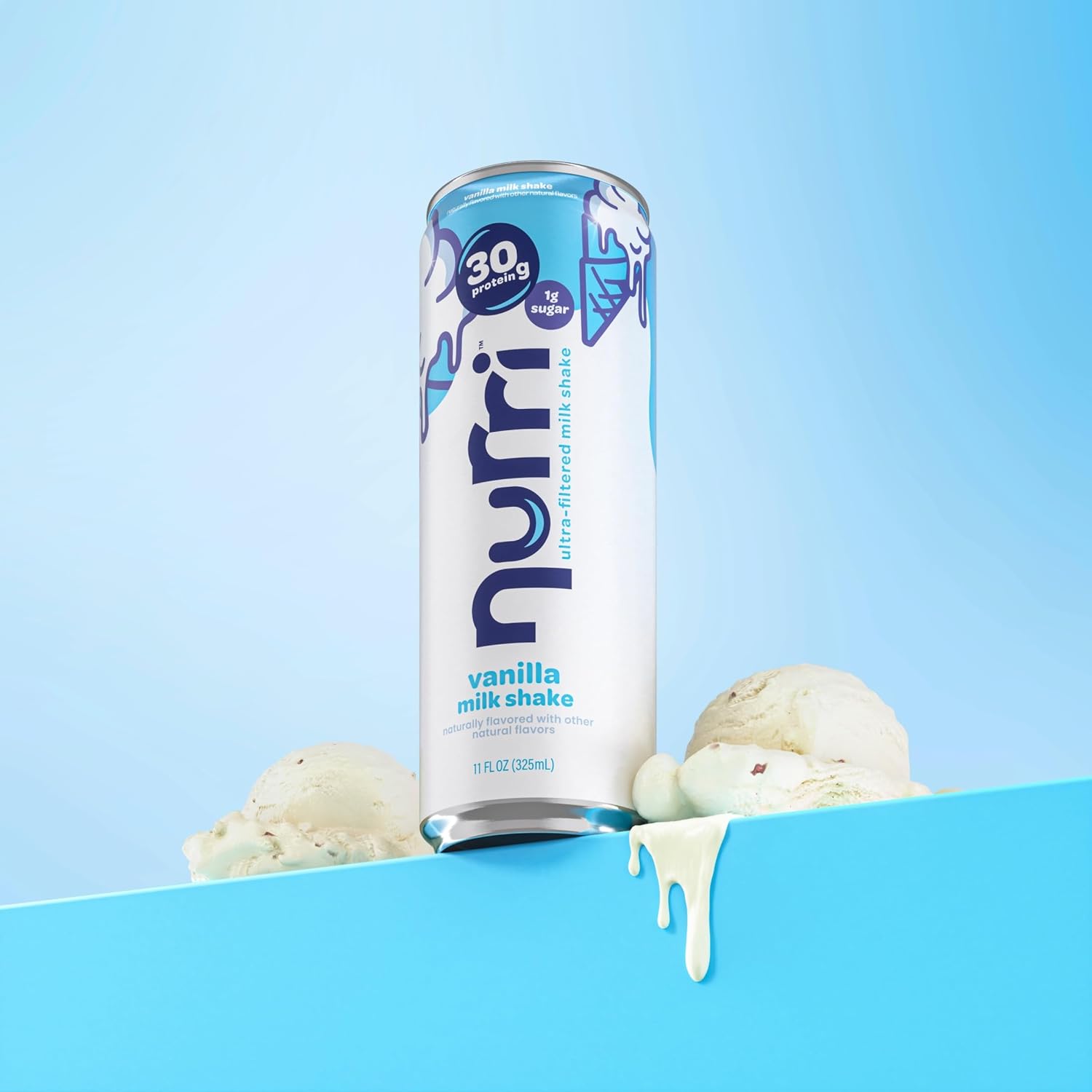 Nurri - 30g Protein Ultra Filtered Milk Shake – Chocolate - Lactose Free, Low Sugar, 150 Calories, 10 Vitamins and Minerals - 11 fl oz, 10 Cans