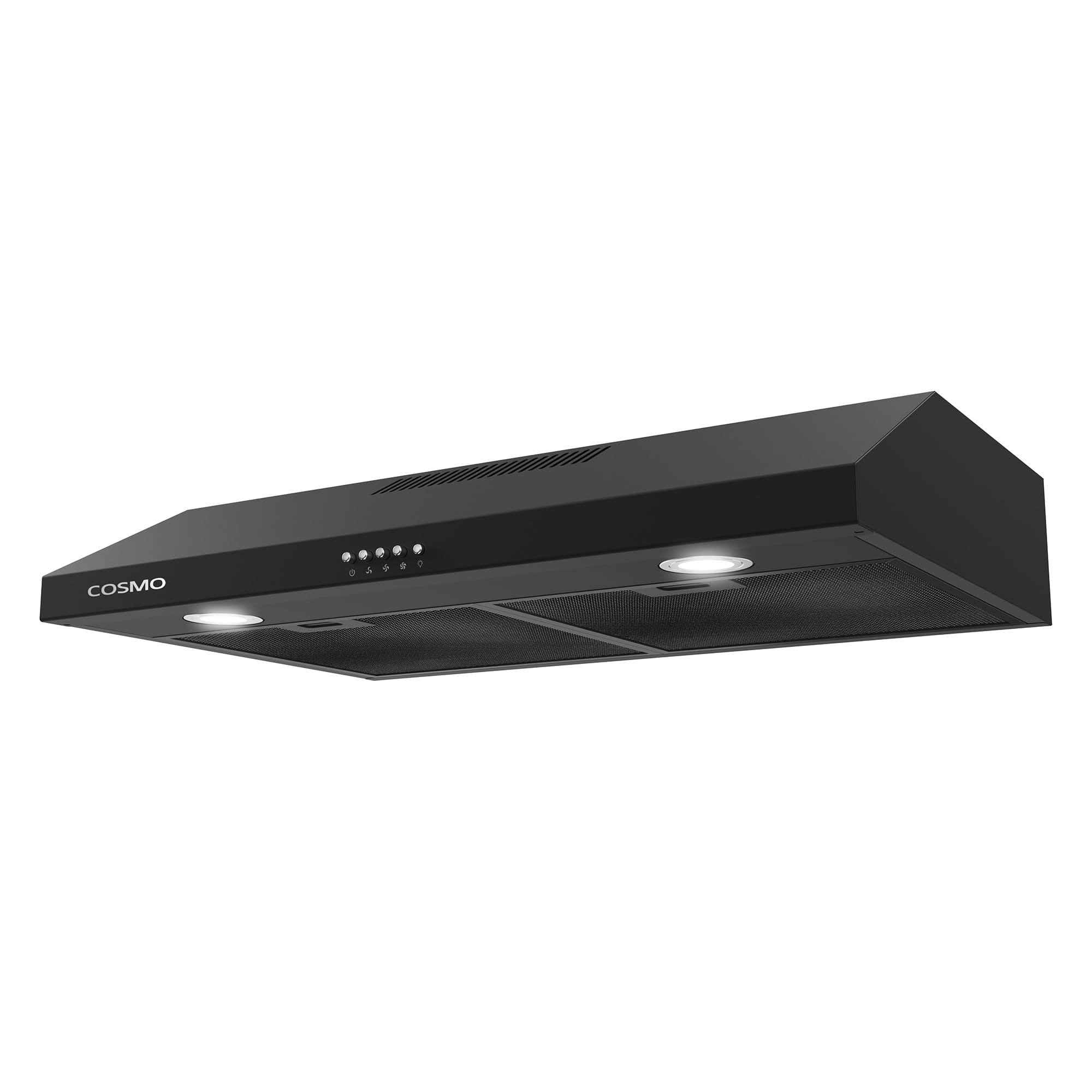 COSMO COS-5MU30 30 in. Delta Collection Ducted Under Cabinet Range Hood, Button Controls, Reusable Filters, LED Lights, Stainless Steel