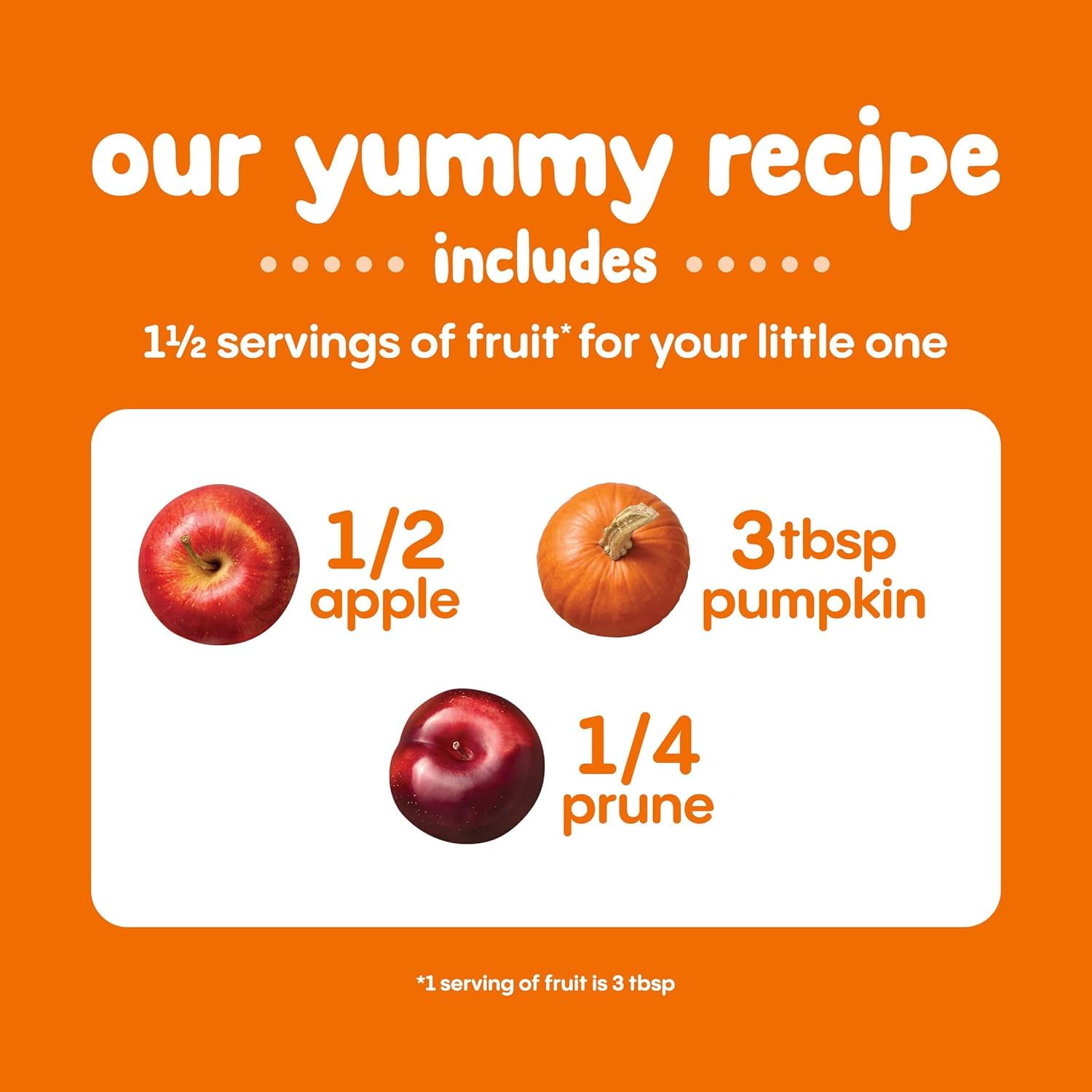 Happy Baby Organics Clearly Crafted Stage 1 Baby Food Pouches, Prunes, 3.5 Ounce Pouch (Pack of 16)