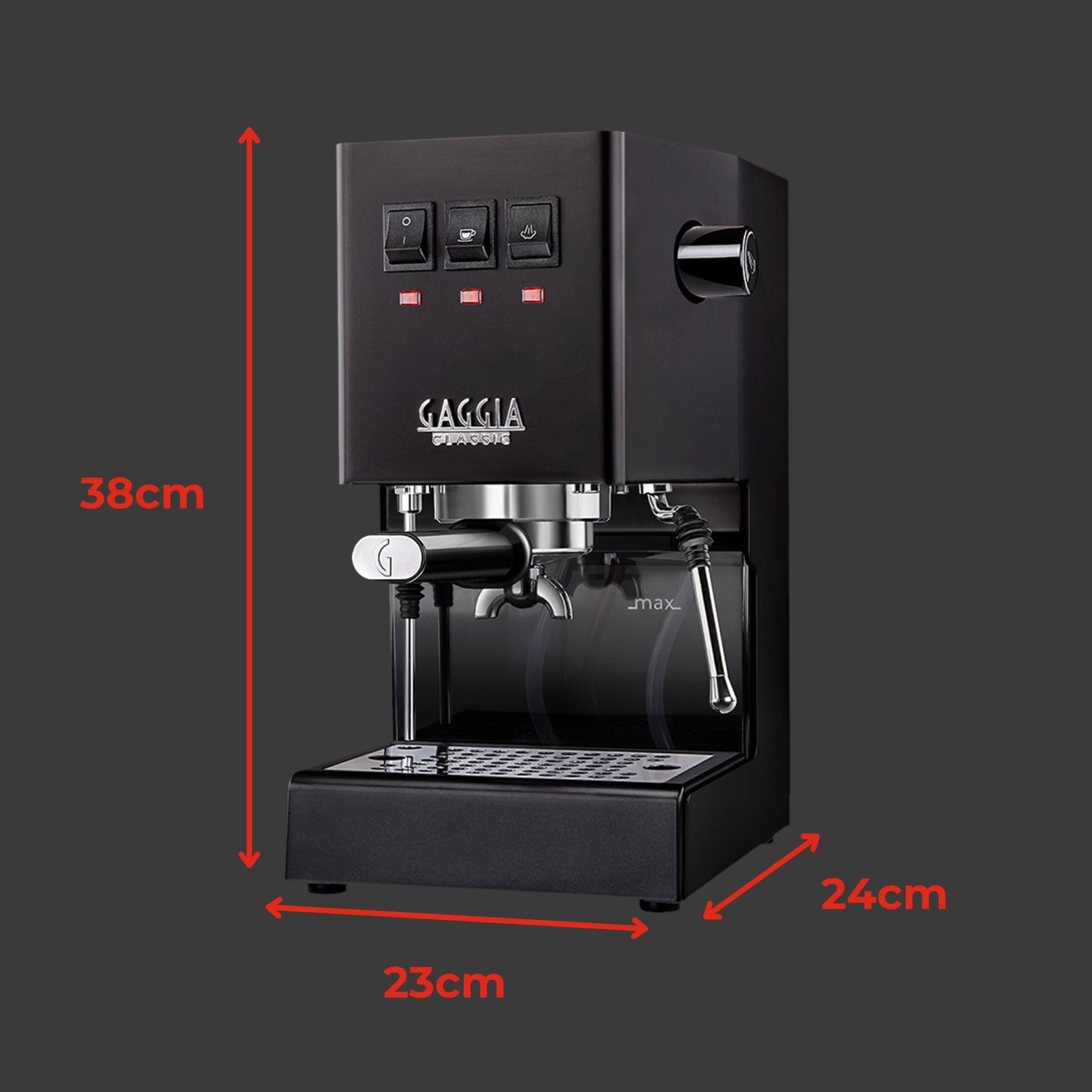 Gaggia RI9380/46 E24 Espresso Machine, Brushed Stainless Steel