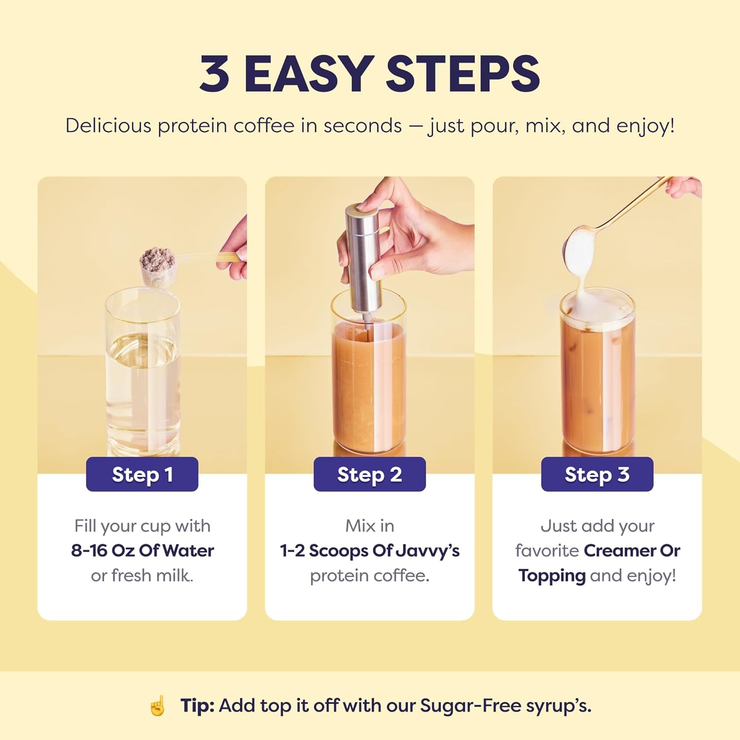 Caramel Protein Iced Coffee - Premium Whey Protein & Instant Iced Coffees - 100% Natural Cold Brew - Zero Artificial Flavors & Sweeteners, 80 mg Caffeine Per Serving, No Added Sugar, 20 Servings