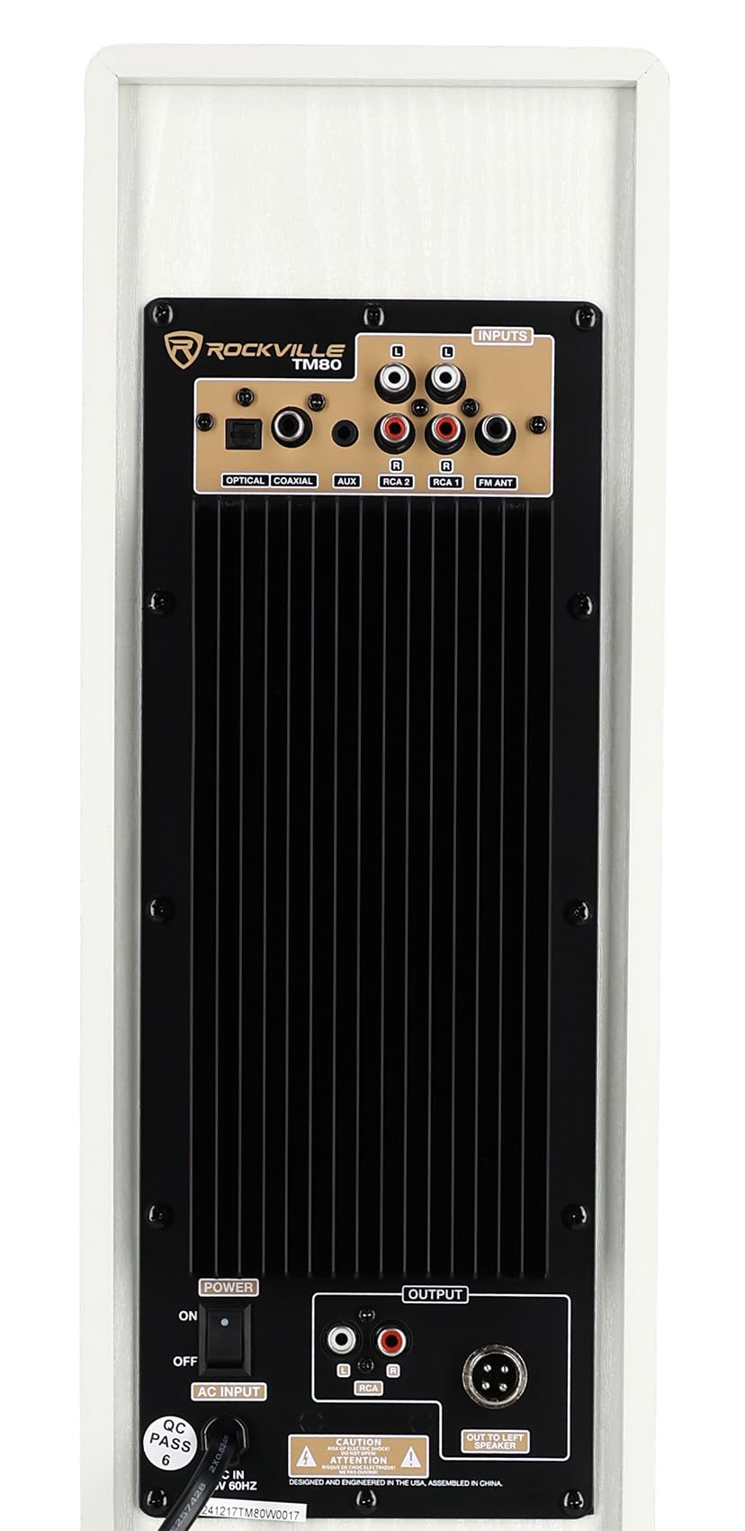 Rockville TM80D Powered Home Theater Tower Speaker System, Dark Wood, 800W, 8" Subwoofers, Bluetooth, USB/SD Playback, FM Radio, Remote Control, Karaoke Ready, Perfect for Home Entertainment