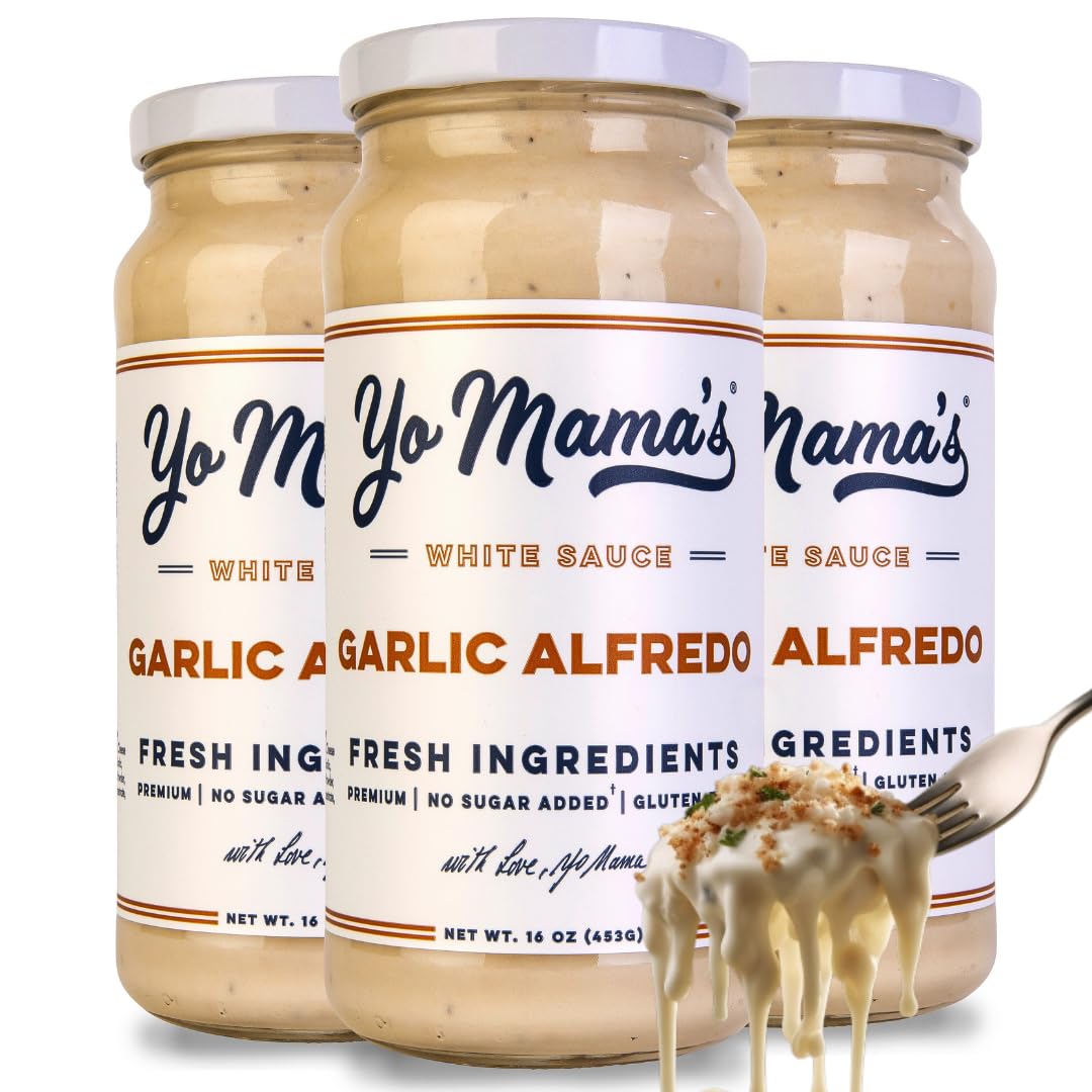 Yo Mama's Foods Keto Marinara Pasta Sauce - (3) 12.5 Ounce Jars - No Sugar Added, Low Carb, Low Sodium, Gluten Free, Paleo Friendly, and Made with Fresh, Non-GMO Tomatoes