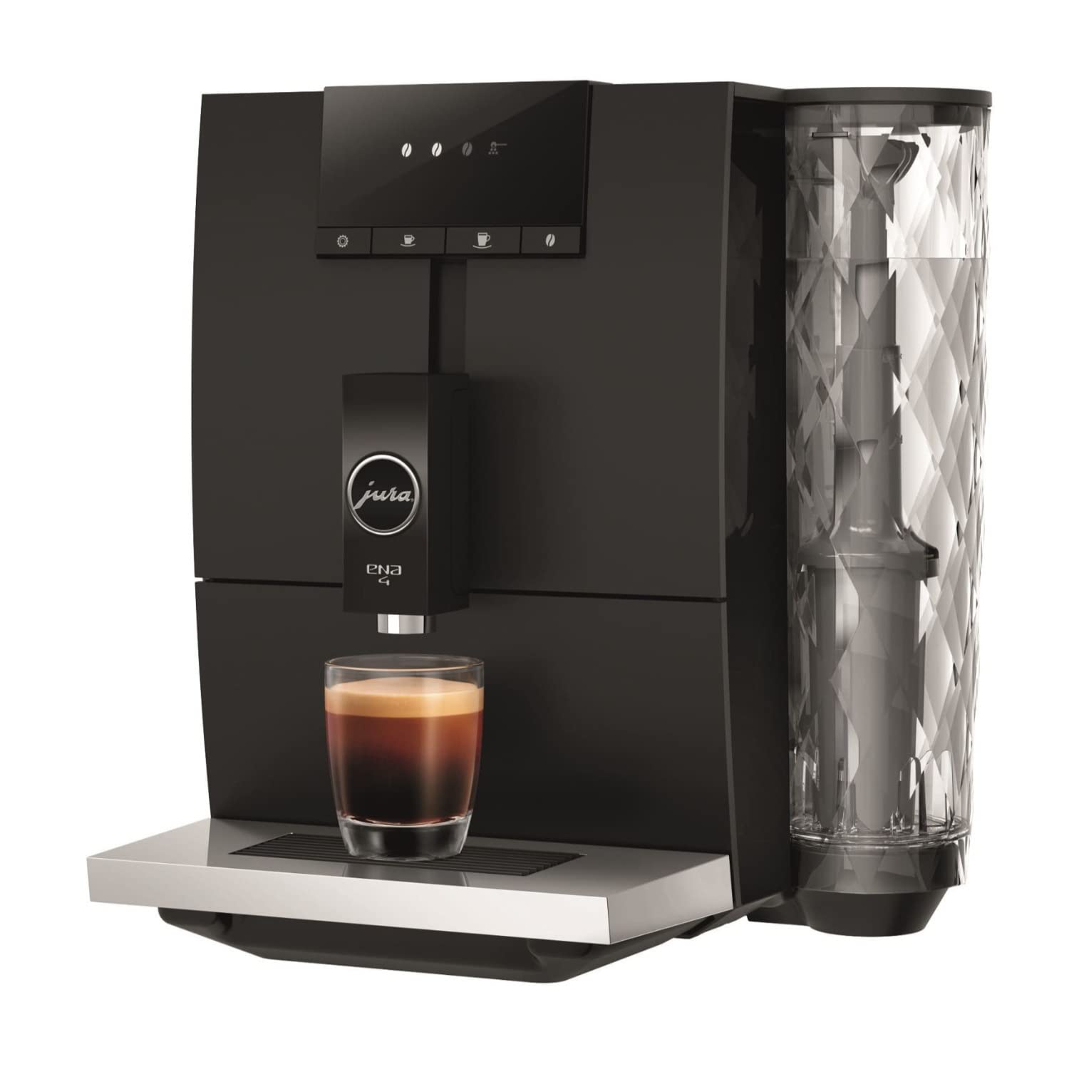 Jura ENA 4 Metropolitan Black Espresso Machine Bundle 3-Phase Cleaning Tablets Clearyl Smart+ Filter Cartridge Water Stabilizer (2-Pack) (4 Items)