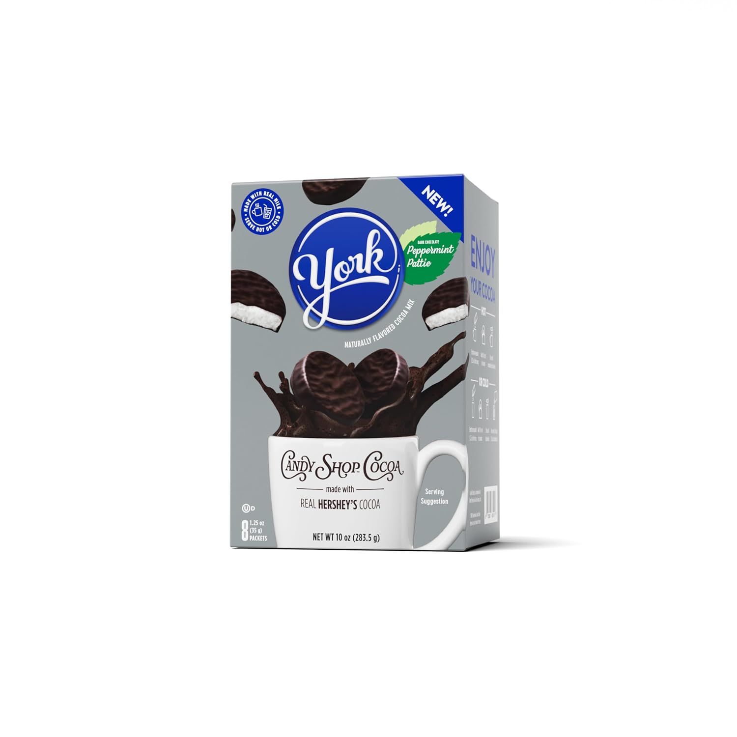 Candy Shop Cocoa HERSHEY'S Milk Chocolate Cocoa Mix, Hot Chocolate, Make Hot or Iced Cocoa, Made With Real Milk, Gluten Free, 1.25 oz packet (24 count)