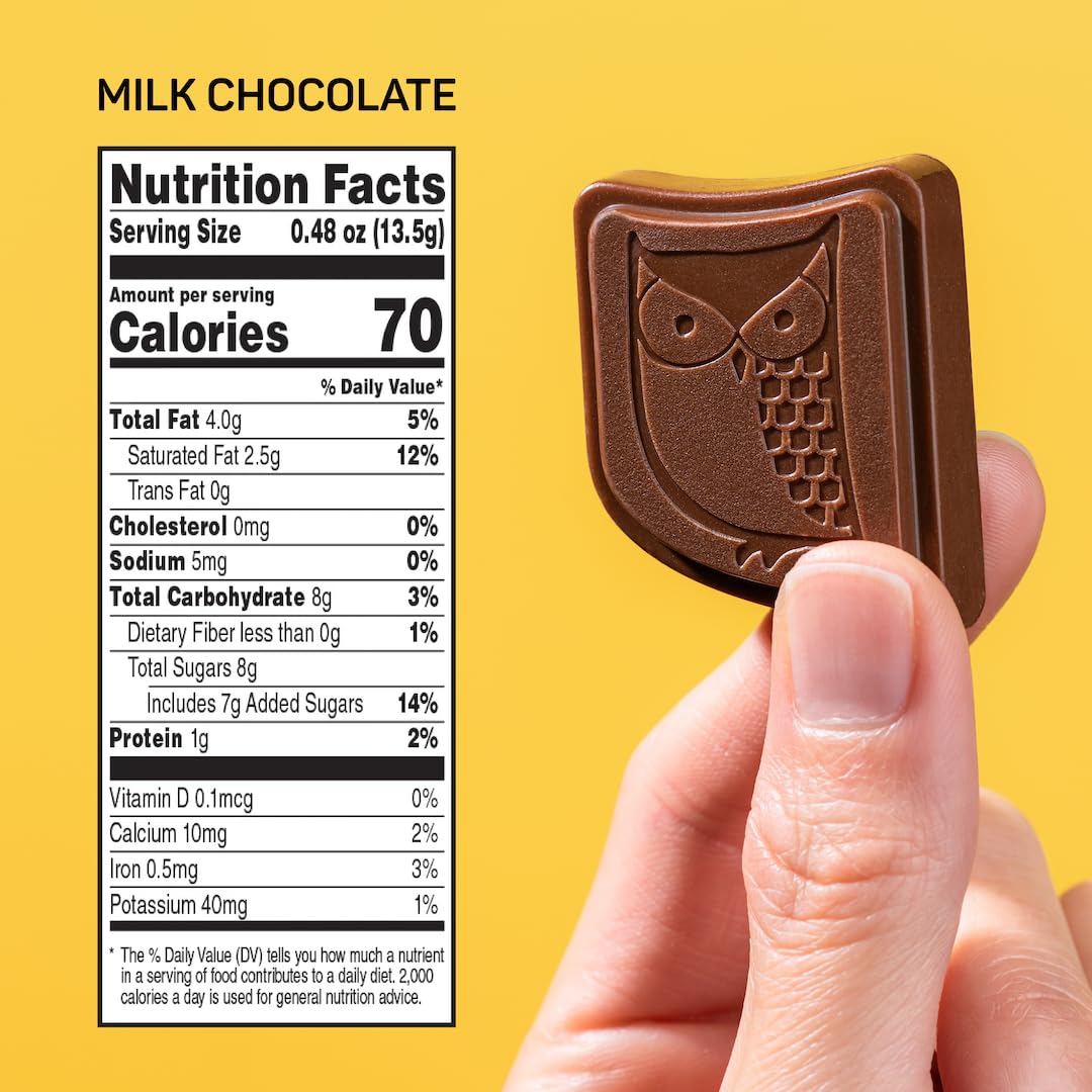AWAKE - Caffeinated Chocolate Bites - Caramel Milk Chocolate, 50 Bites - 50mg Caffeine - Individually Wrapped Energy Bites - Coffee Alternative - Fairtrade, Gluten Free, Non GMO - 0.48oz