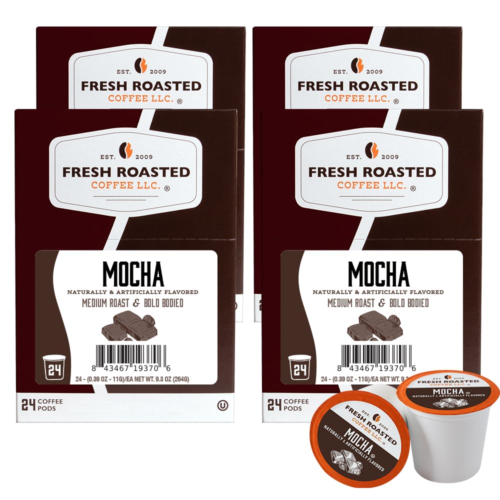 Fresh Roasted Coffee, Italian Roast, Dark, 96 Pods for K Cup Brewers