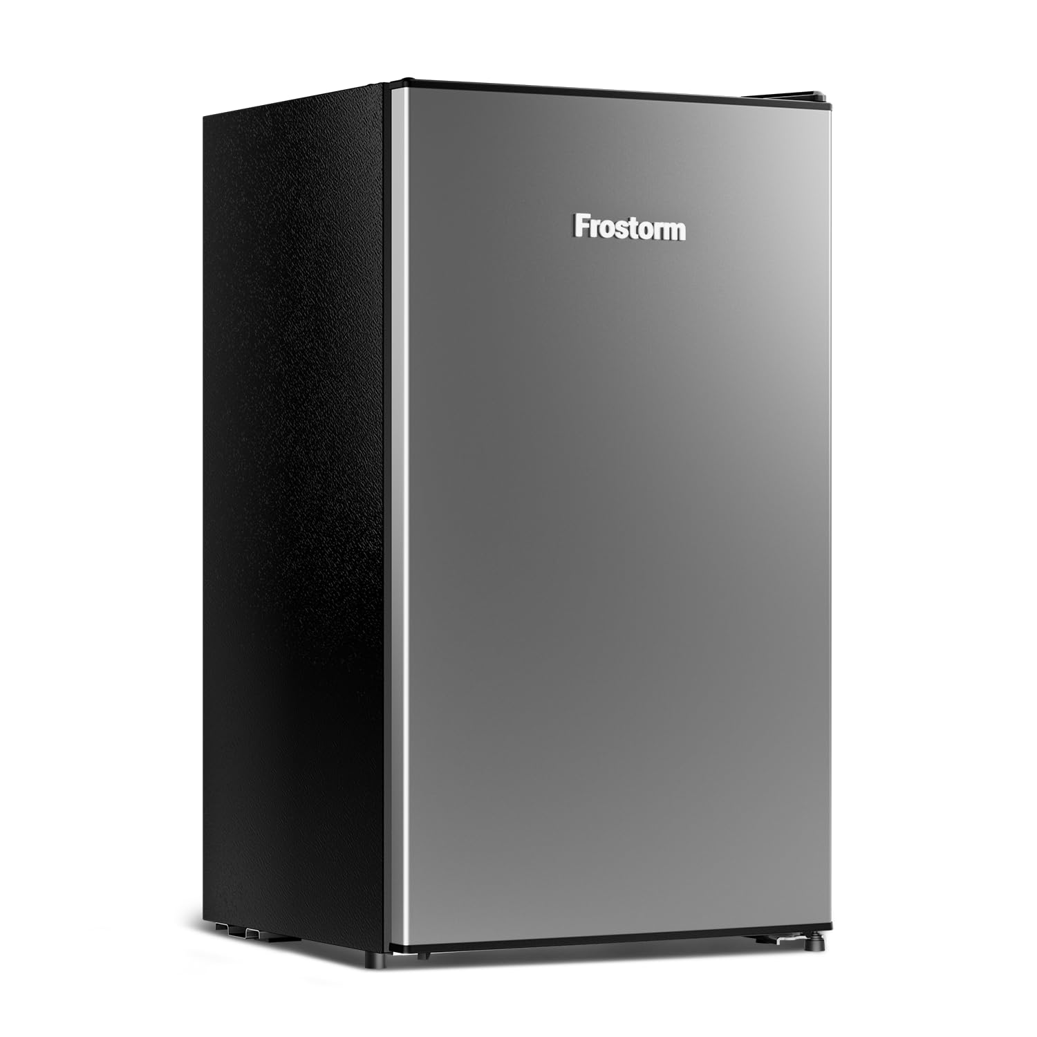 Frostorm 3.2 Cu Ft Mini Fridge with Freezer - Energy Efficient, Large Capacity Single Door Upright Freezer for Bedroom, Office & Dorm | Small Fridge, Reversible Door, ETL Certified(Black)