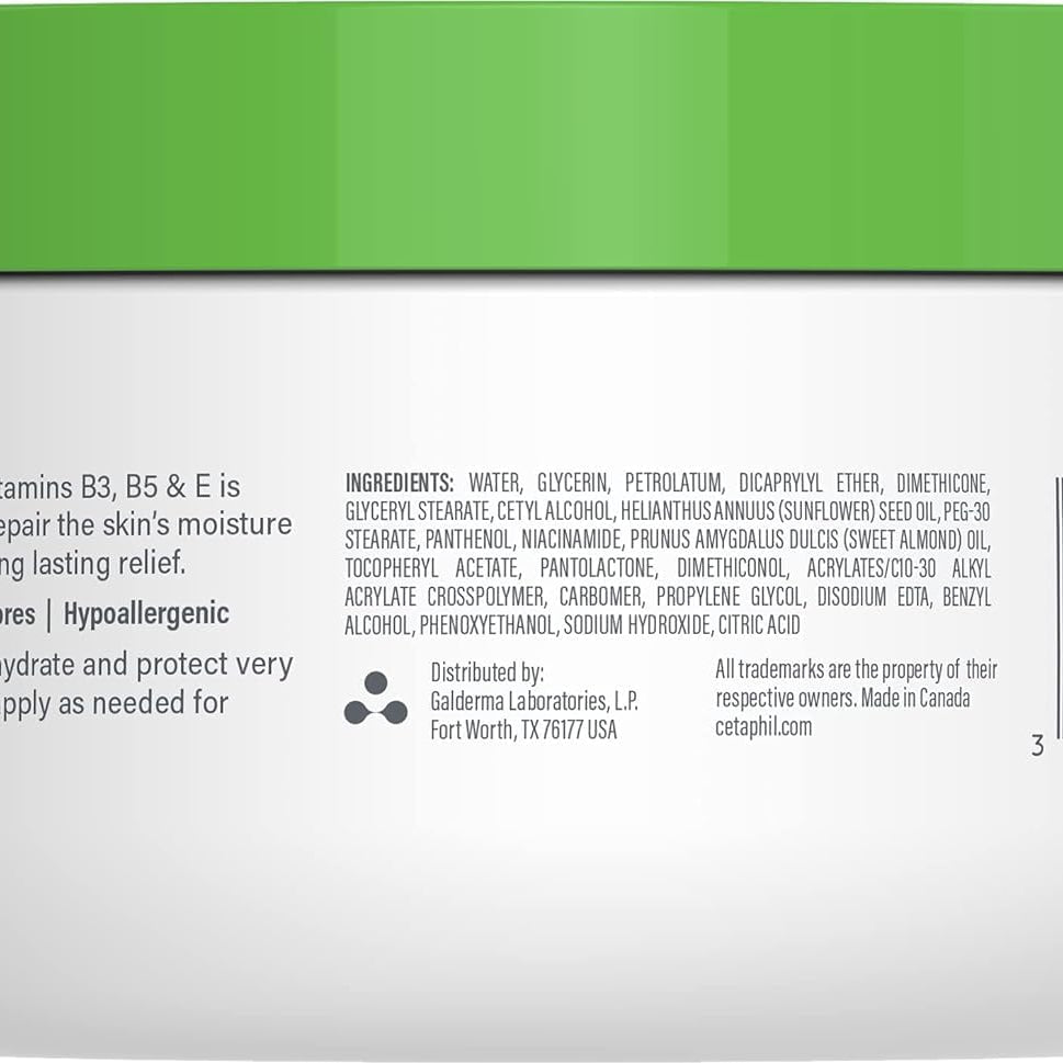 Cetaphil Moisturizing Cream, Face & Body Moisturizer for Men & Women, Dry to Very Dry and Sensitive Skin, Unscented, 453g