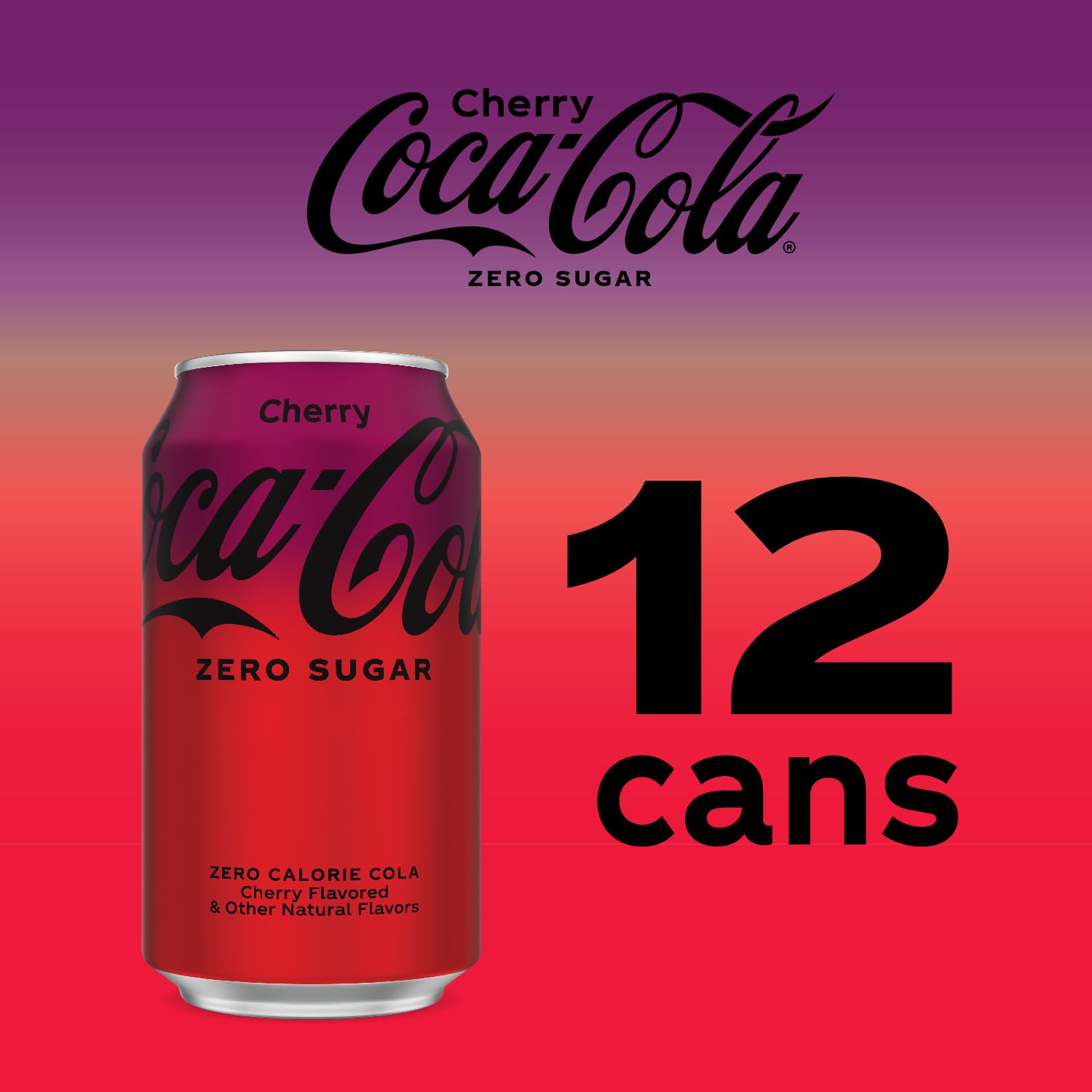 Coca-Cola Cherry Zero Soda, 12 Fl Oz (pack of 12)