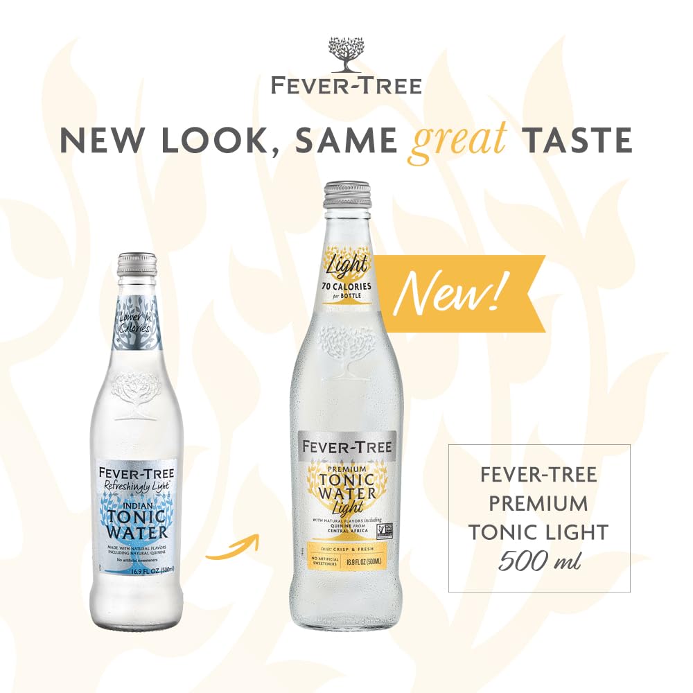 Fever Tree Tonic Water - Premium Quality Mixer - Refreshing Beverage for Cocktails & Mocktails. Naturally Sourced Ingredients, No Artificial Sweeteners or Colors - 150 ML Cans - Pack of 24