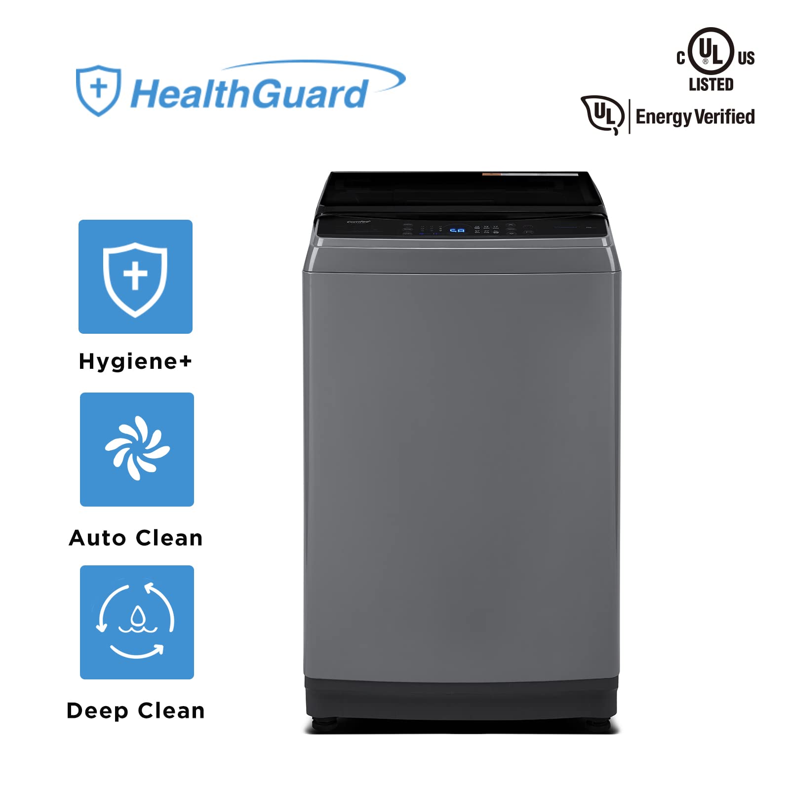 COMFEE' Portable Washing Machine, 0.9 cu.ft Compact Washer With LED Display, 5 Wash Cycles, 2 Built-in Rollers, Space Saving Full-Automatic Washer
