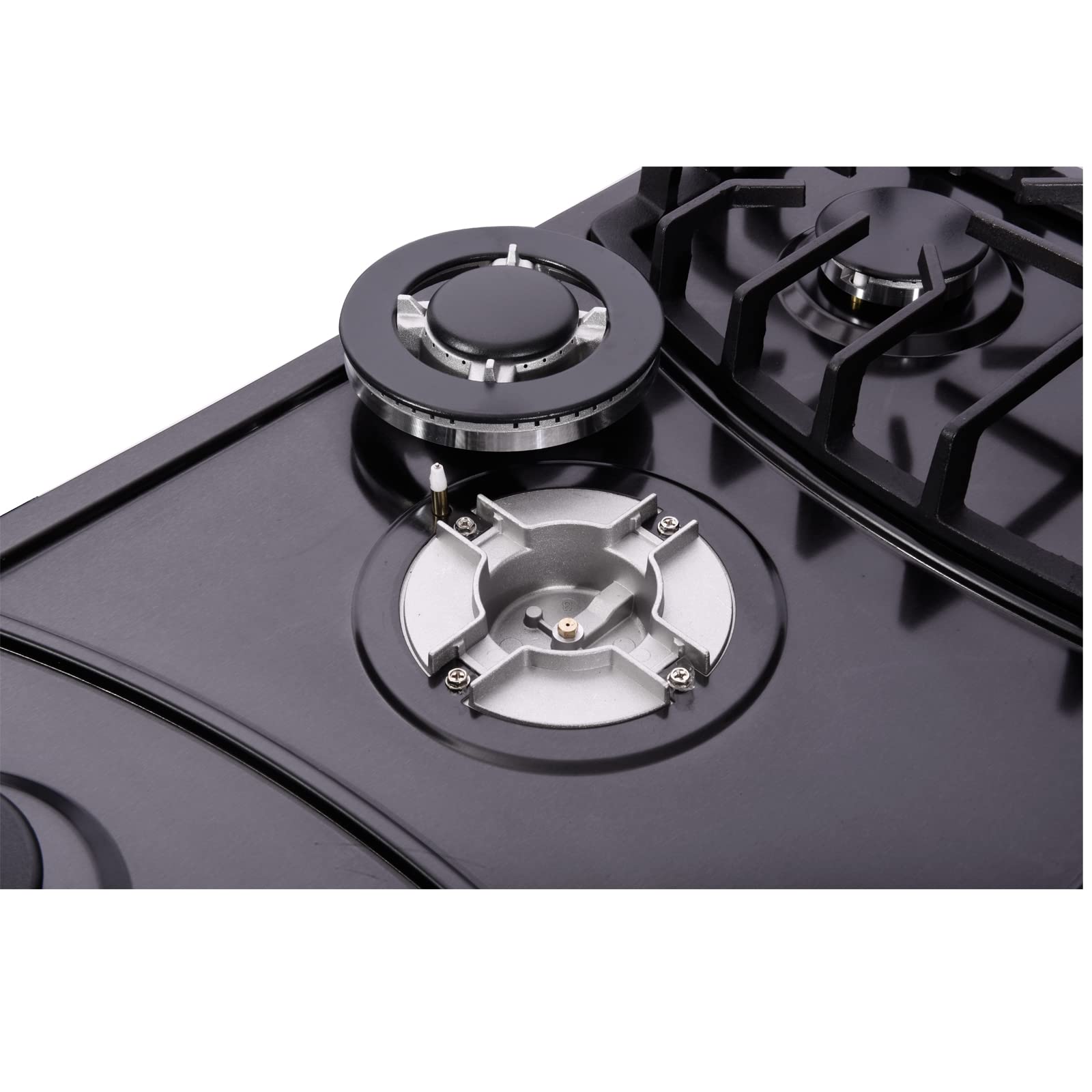 Deli-kit 30 Inch Gas Cooktop - Dual Fuel Sealed 5 Burners Built-In Stainless Steel Hob DK257-A03