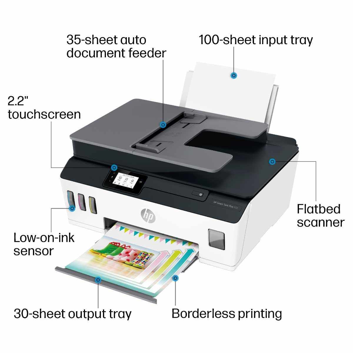 HP Smart Tank Plus 570 Wireless All-in-One Ink Tank Printer with up to 2 Years of Ink Included (5HX14A)