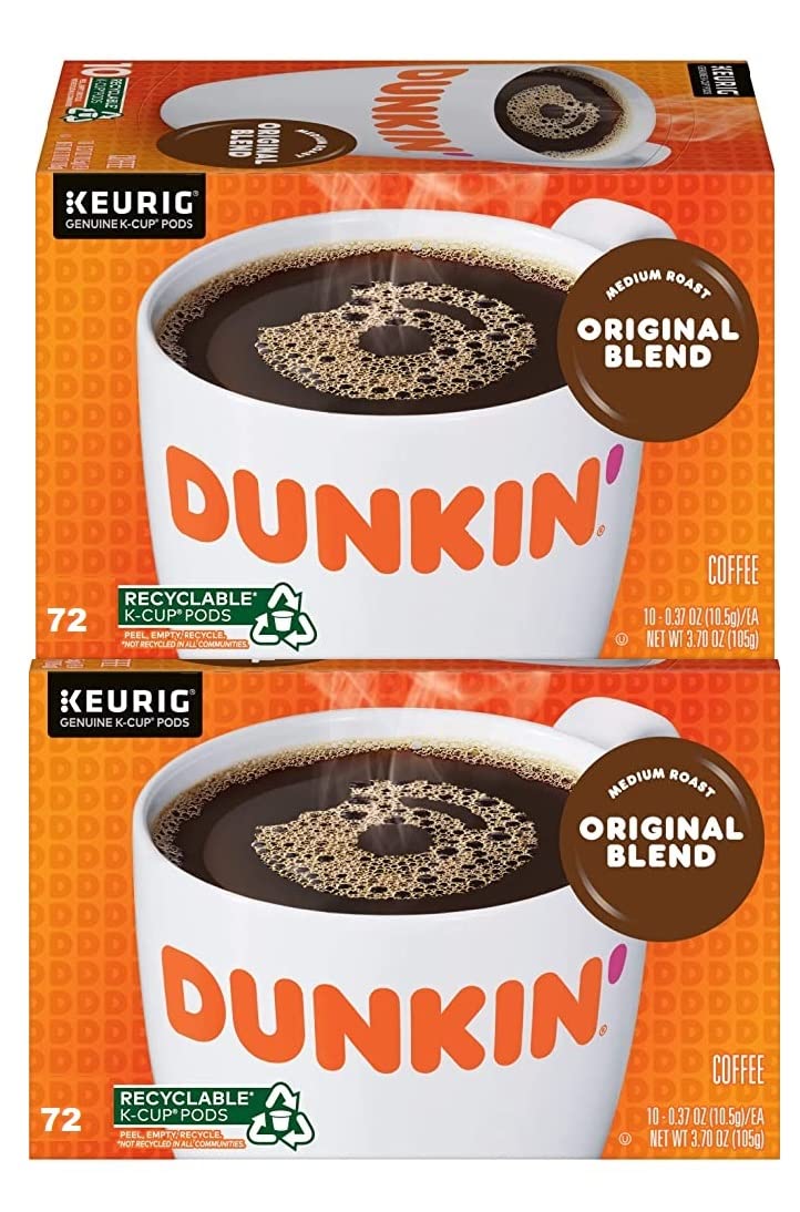 Dunkin' Original Blend Medium Roast Coffee, 60 Keurig K-Cup Pods