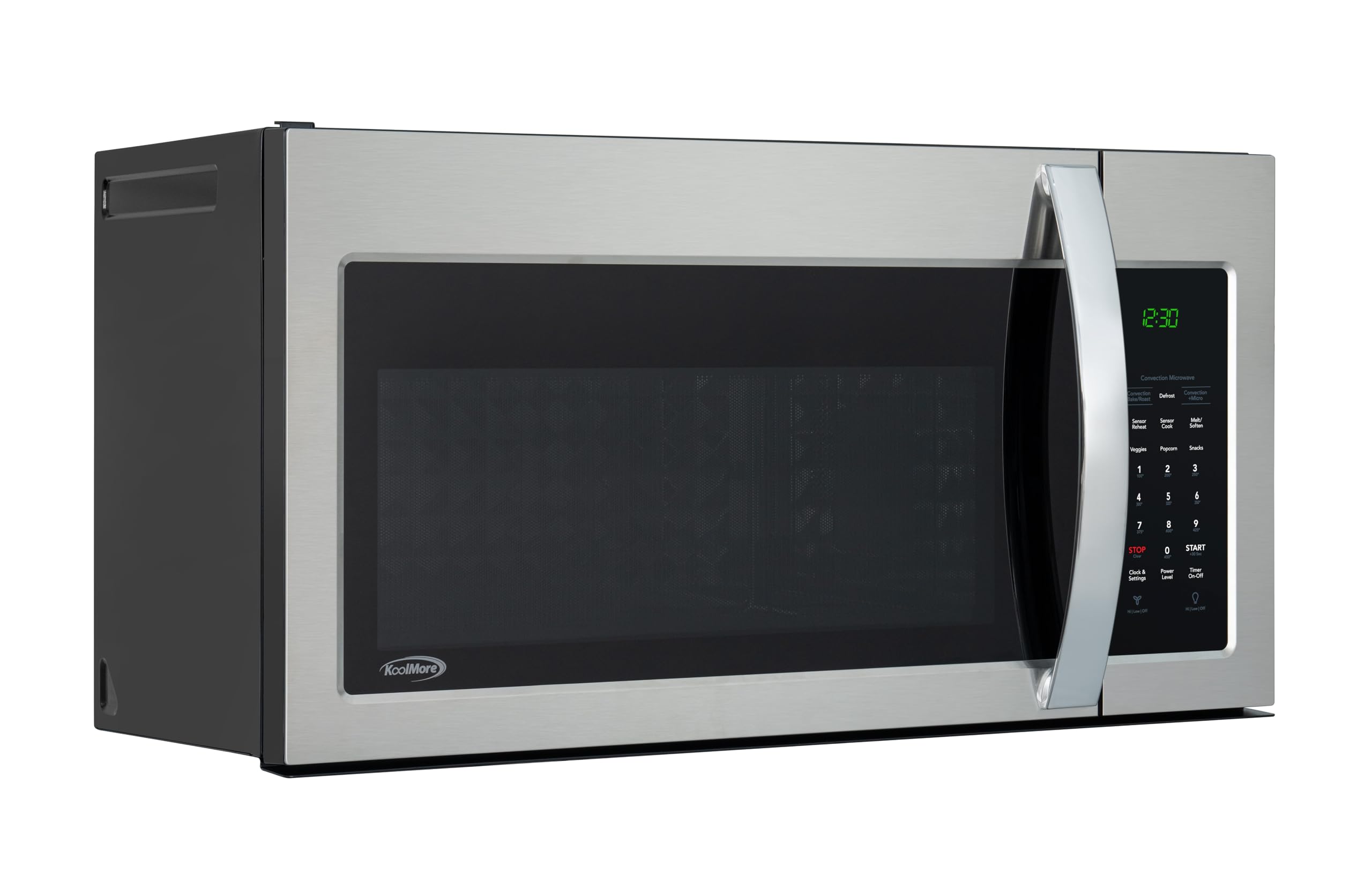KoolMore Reserve Built-in Microwave Convection Oven with Air Fry, 3-in-1 Combo, Sensor Cook, Soft-Close Door, Stainless Steel, 24 in. / 1.6 cu. ft. with NEMA 5-20P Plug in Black