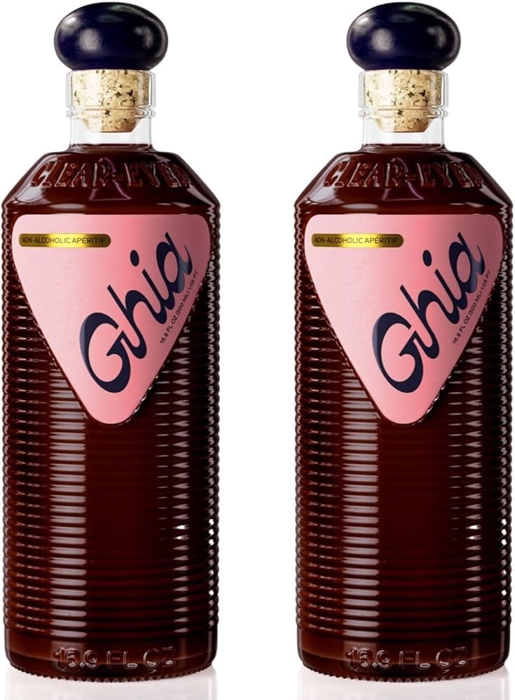 Ghia Non-Alcoholic Apéritif - 500ml | Botanical Mediterranean-Inspired Spirit Cocktail Mixer with Notes of Citrus, Rosemary & Bitter Herbs - Vegan, No Added Sugar, No Artificial Flavors, Caffeine-Free