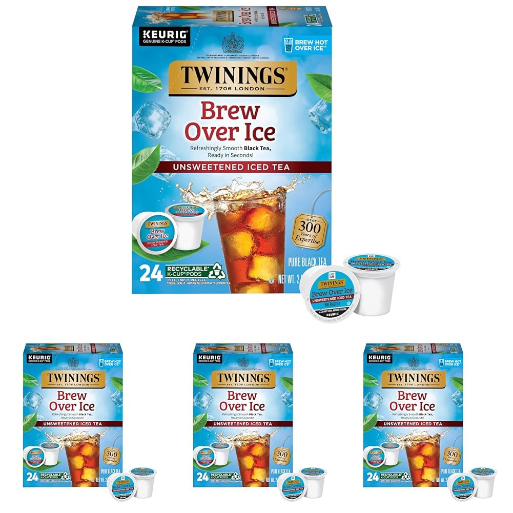Twinings English Breakfast Black Tea K-Cup Pods for Keurig, 24 Count (Pack of 1), Smooth, Flavourful, Robust, Caffeinated, Enjoy Hot or Iced
